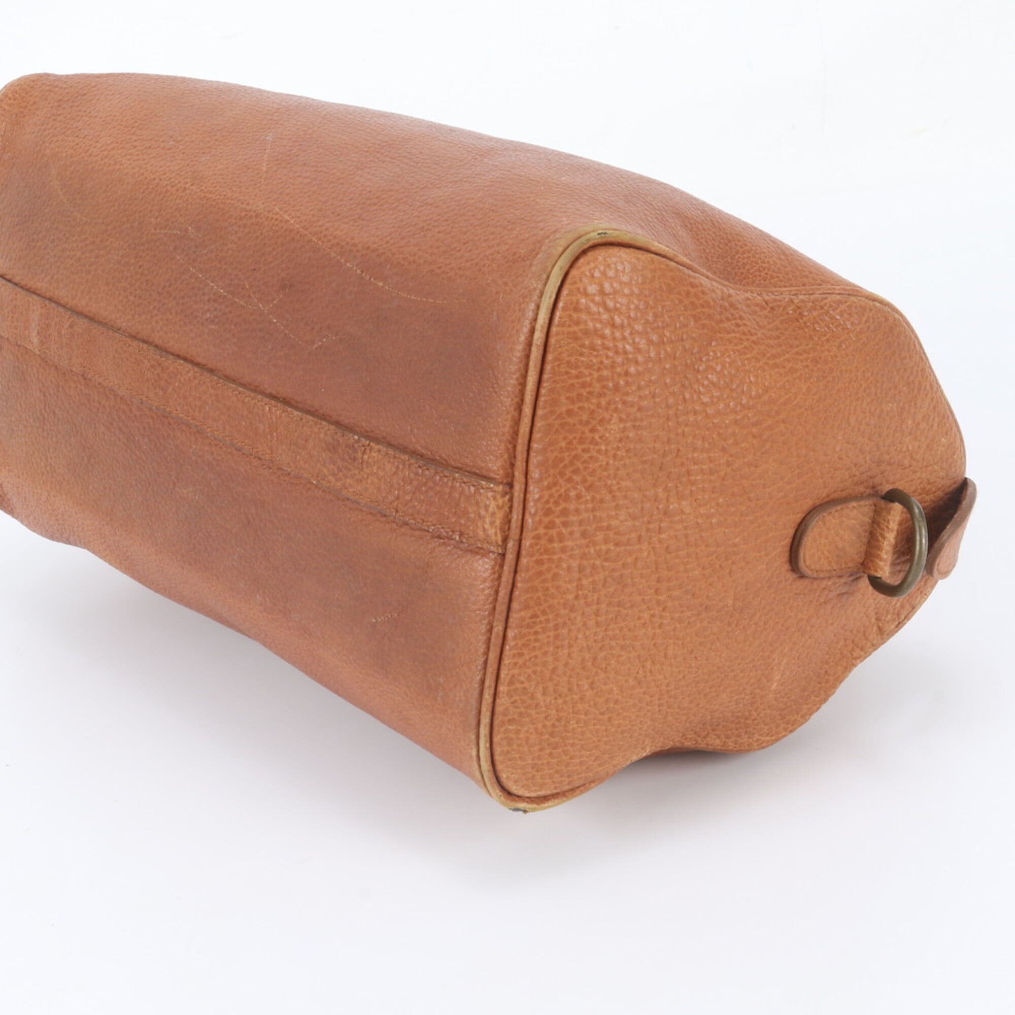 Ralph Lauren Camel Leather Boston Bag Handbag (Pre-Owned)