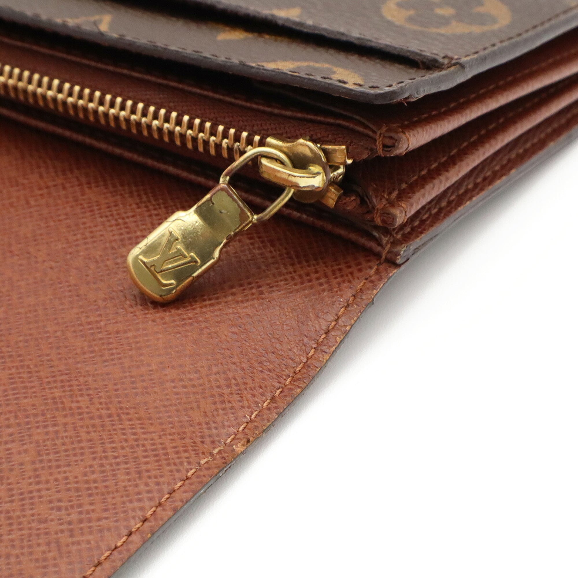 Louis Vuitton Brown Galle Monogram Long Wallet (Bi-Fold) (Pre-Owned)