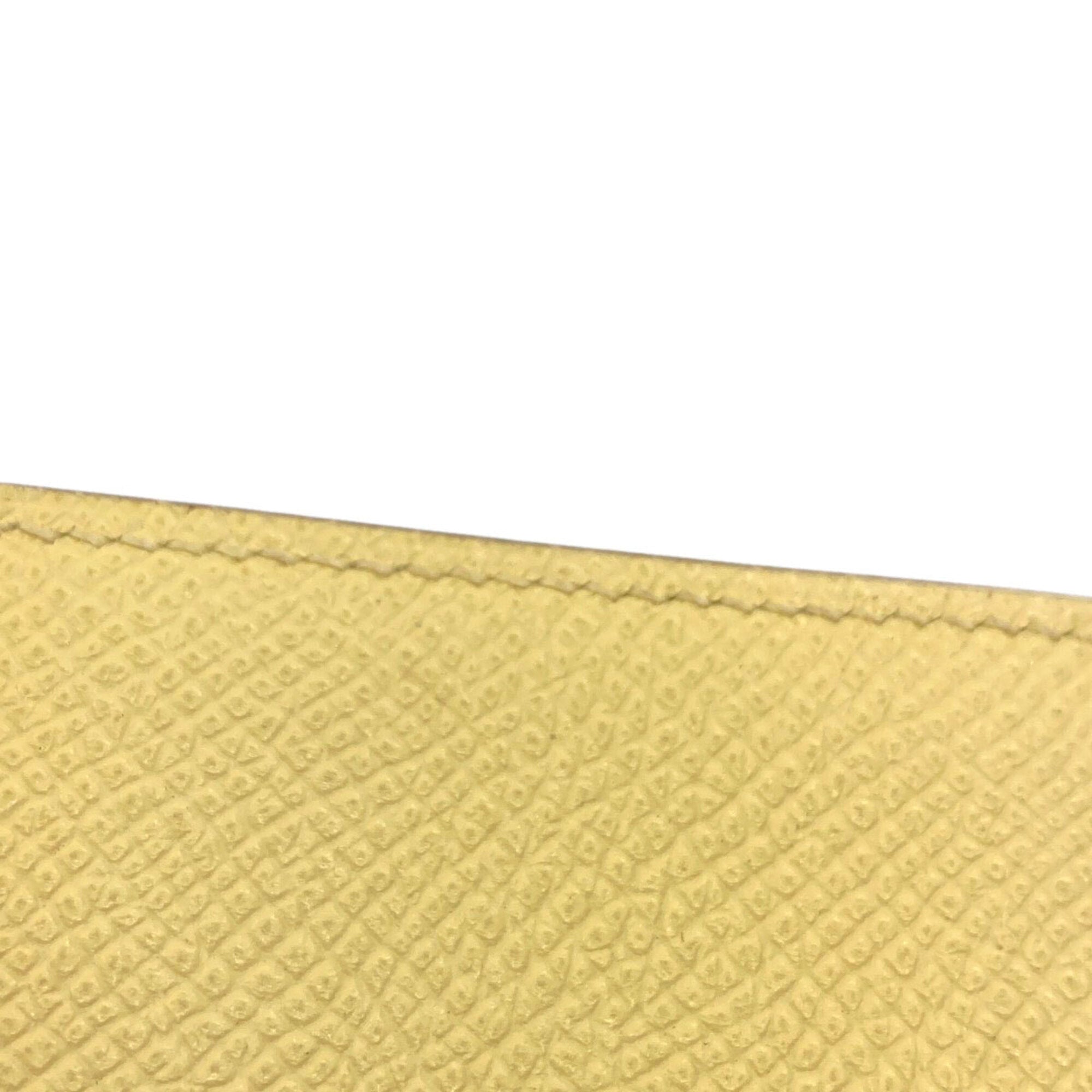 Hermes Yellow Epsom Leather Coin Purse/Coin Case (Pre-Owned)