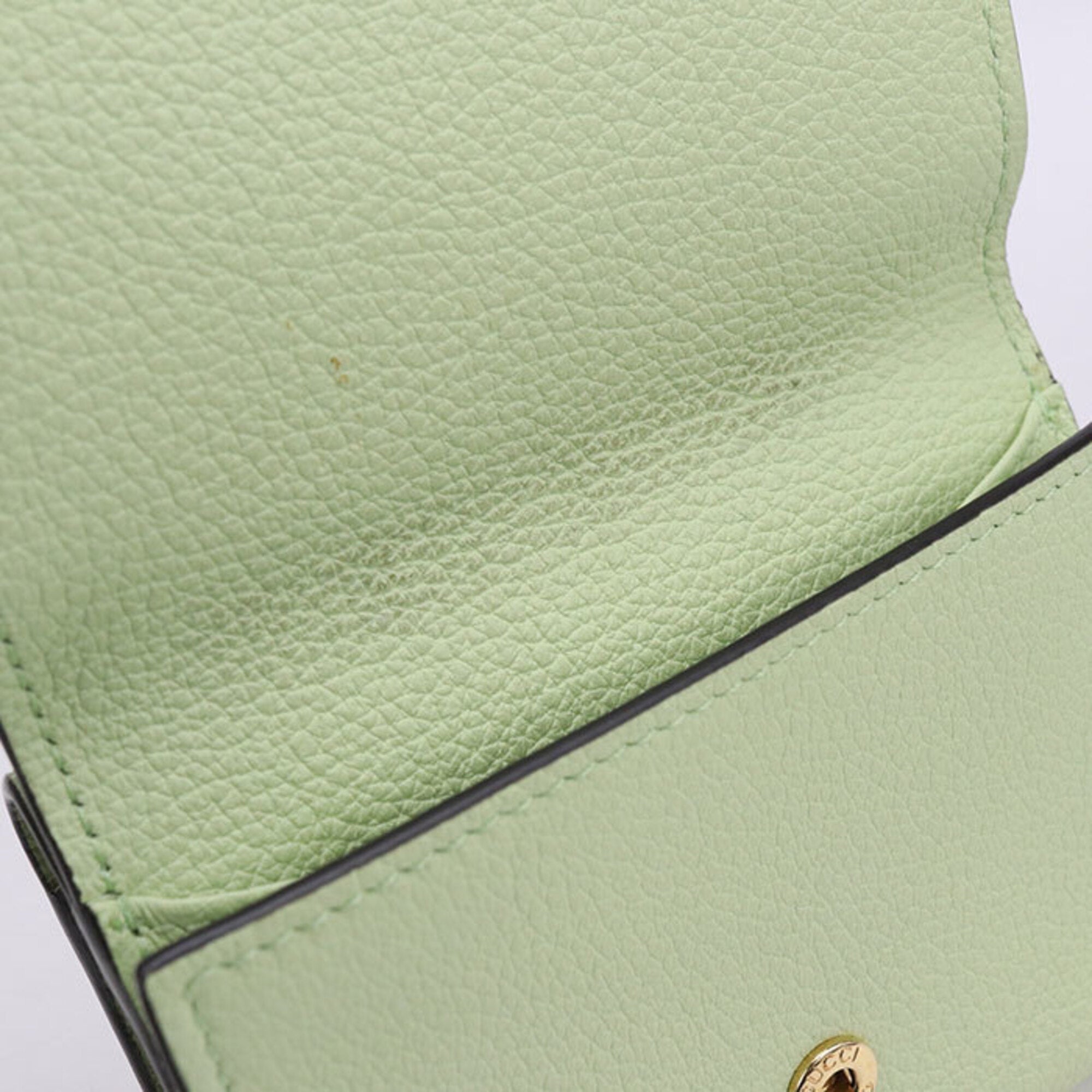 Gucci Green Leather Wallet (Bi-Fold) (Pre-Owned)