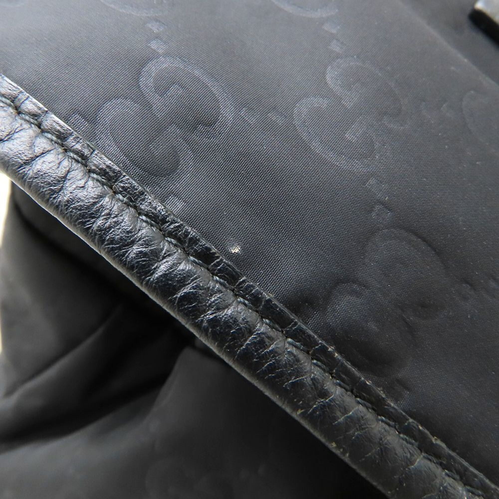 Gucci Black Nylon Leather Backpack (Pre-Owned)