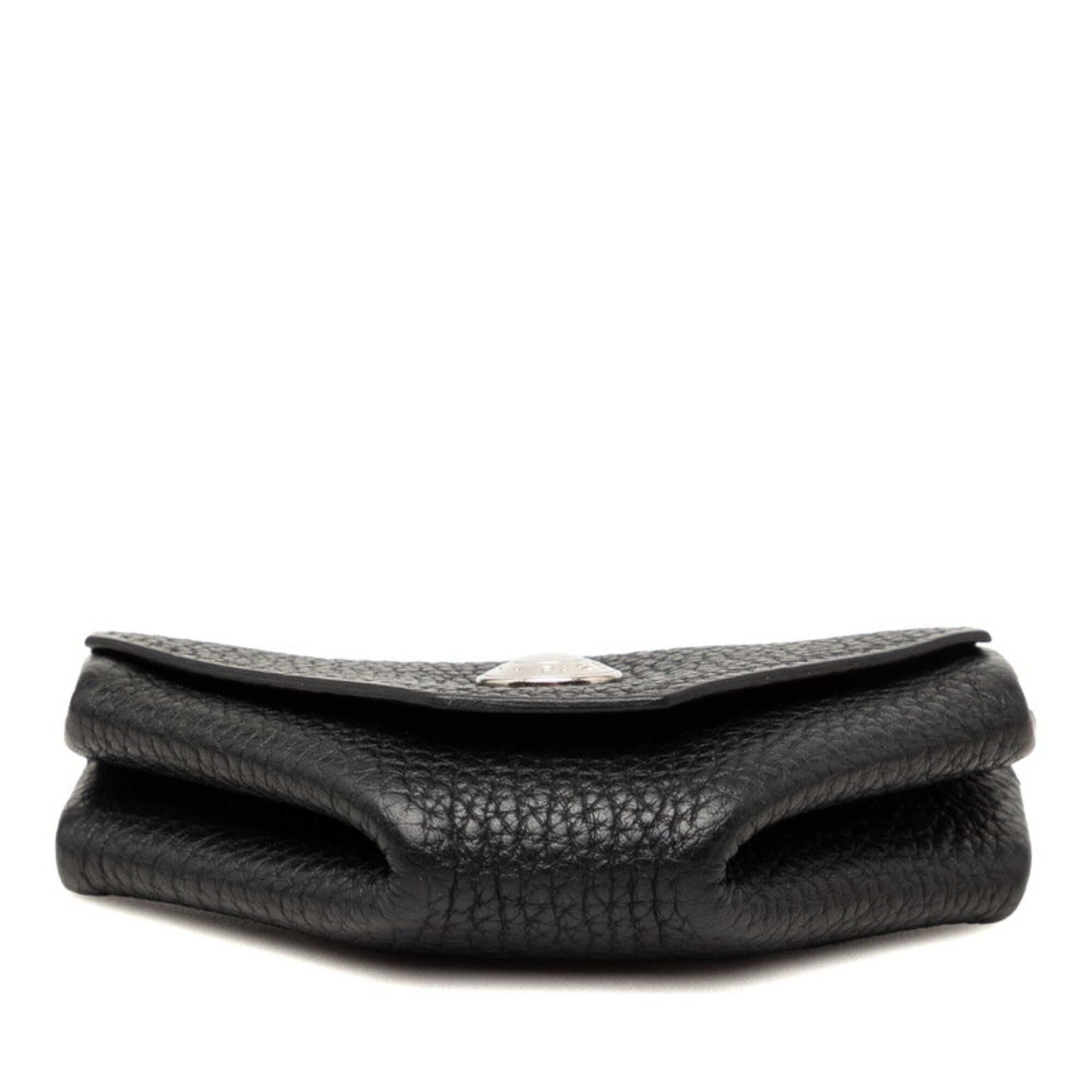 Hermes Black Chevre Leather Coin Purse/Coin Case (Pre-Owned)