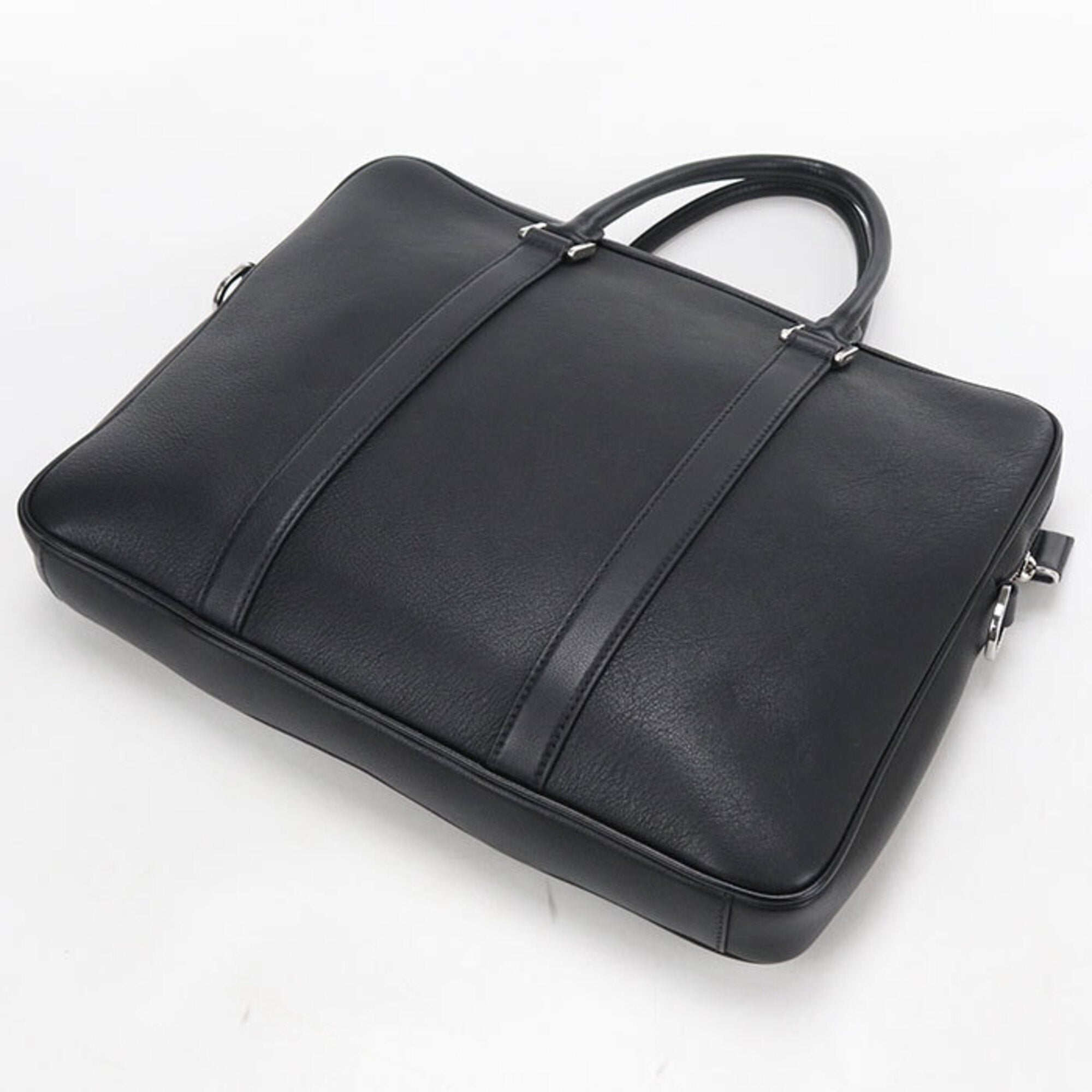 Prada Black Leather Briefcase (Pre-Owned)