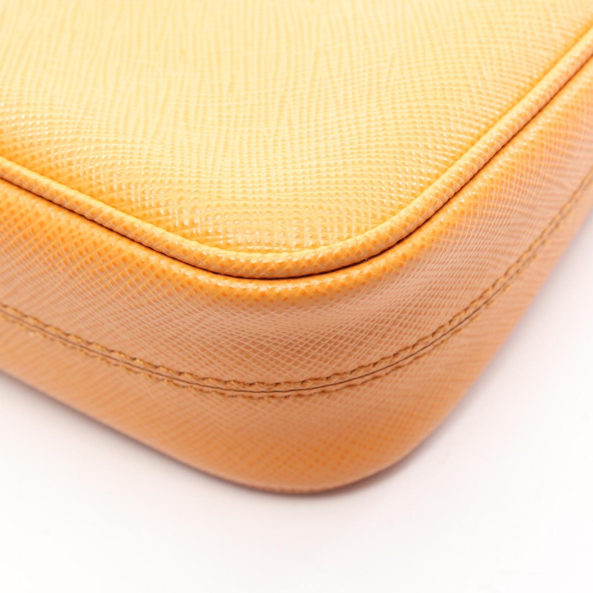 Prada Orange Saffiano Triangle Handbag Shoulder Bag (Pre-Owned)