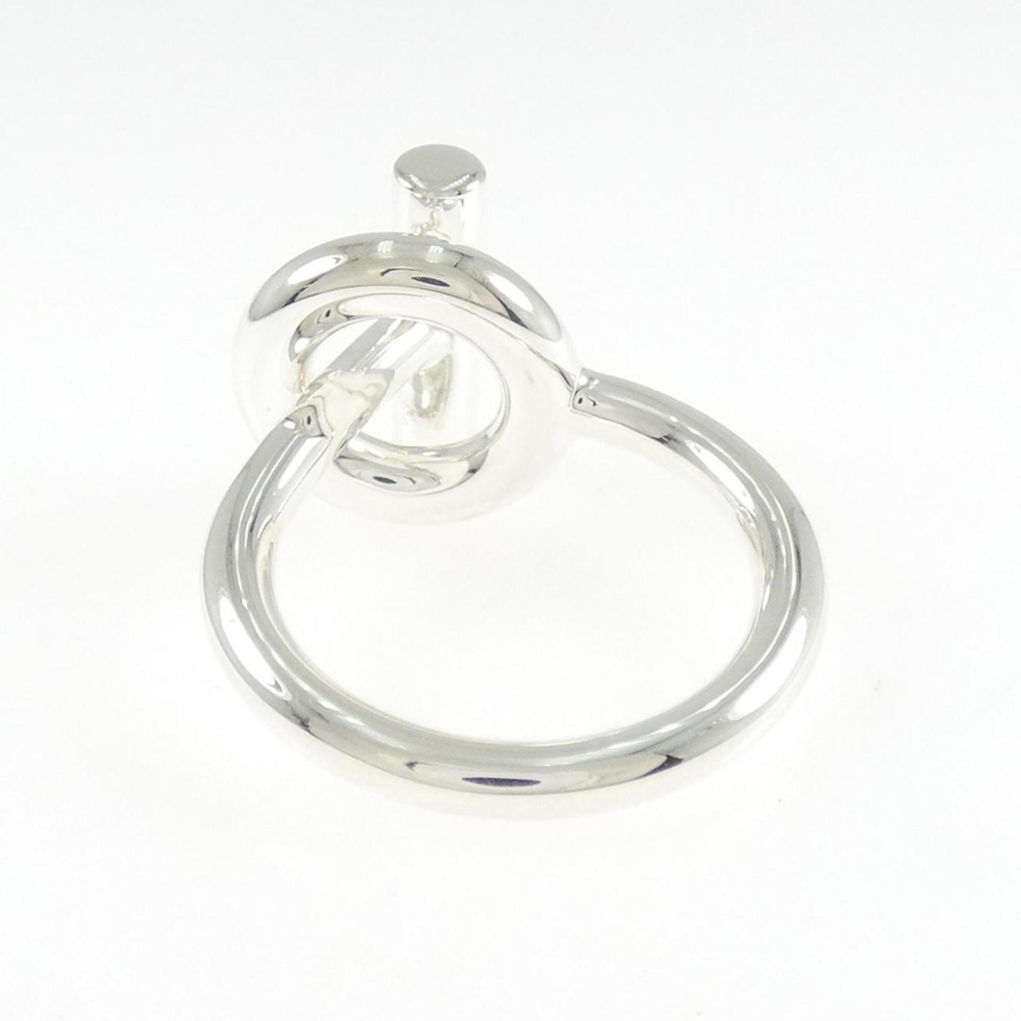 Hermes Silver 925 Band Ring (Pre-Owned)
