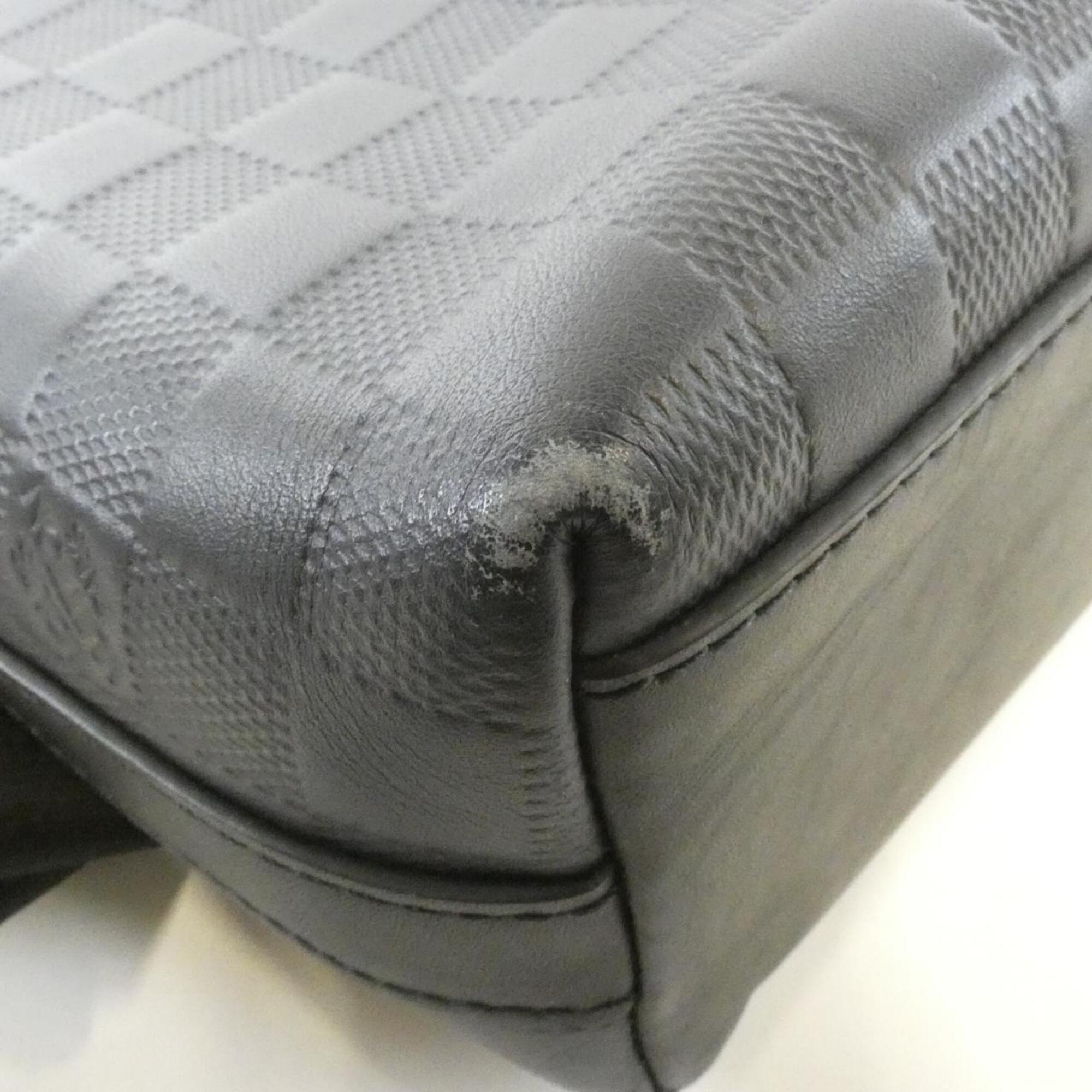 Louis Vuitton Damier Canvas Matte Silver Leather Shoulder Bag (Pre-Owned)