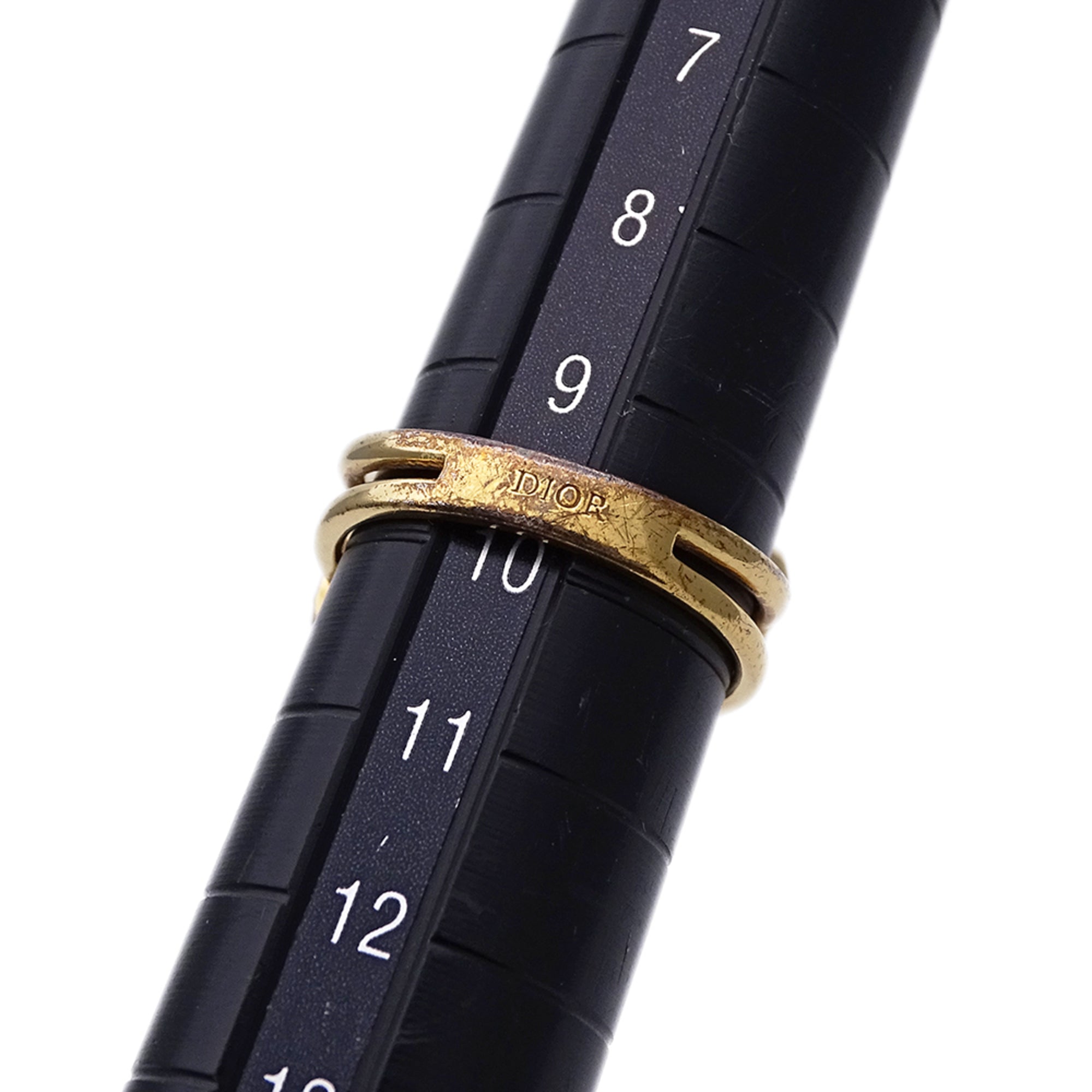 Christian Dior Gold Gold Plating Band Ring (Pre-Owned)