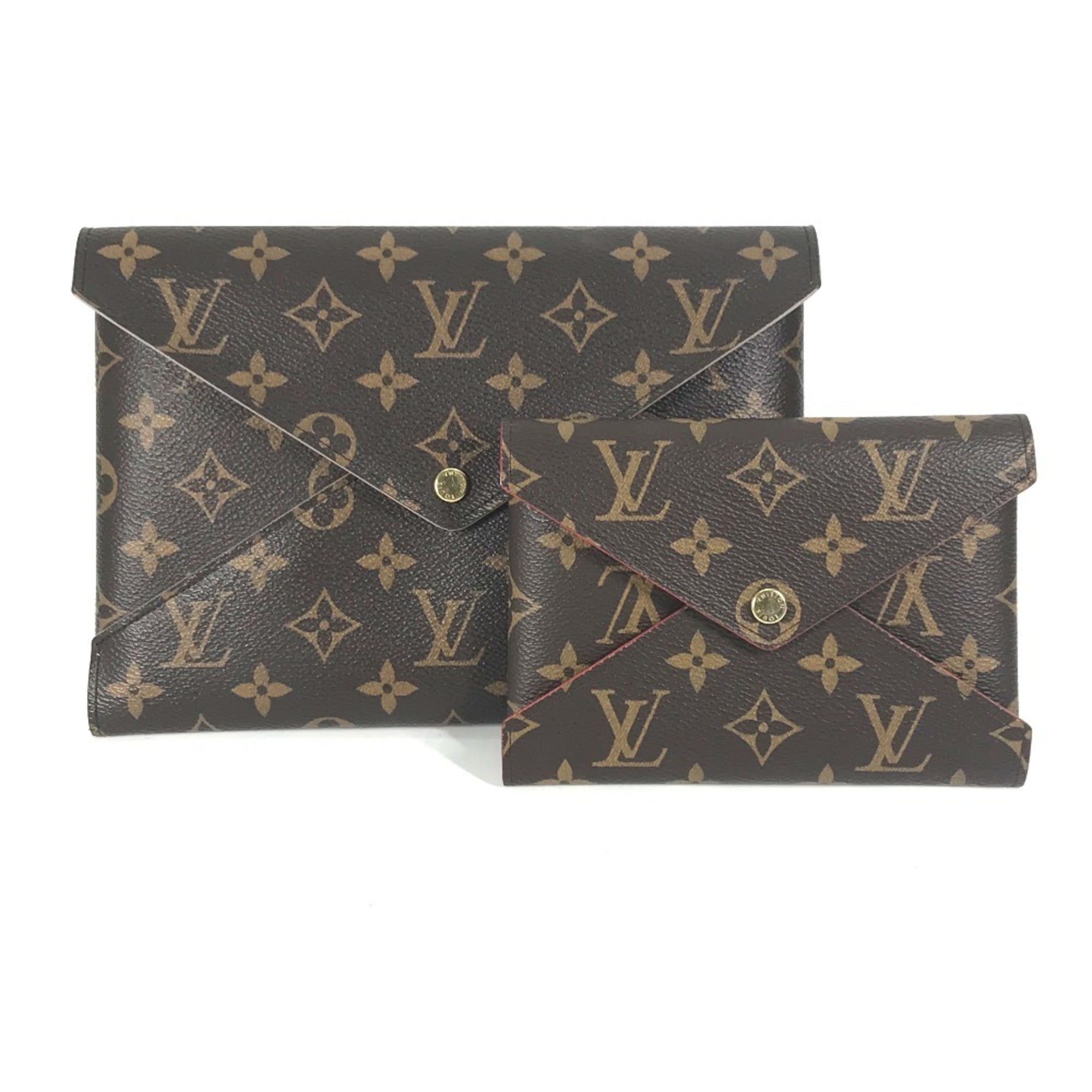 Louis Vuitton Brown Monogram Canvas Clutch Bag Pochette Pouch (Pre-Owned)