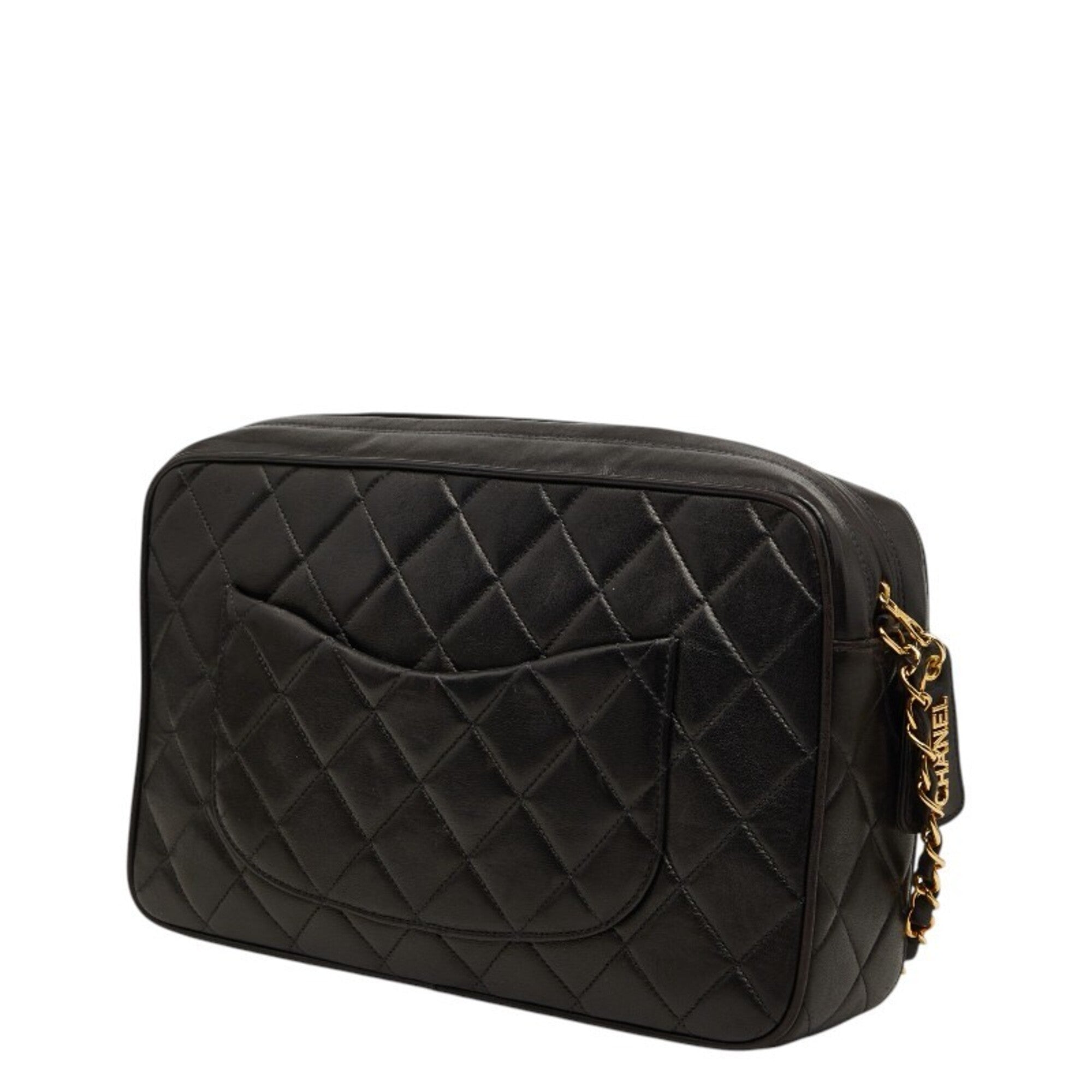 Chanel Black Leather Shoulder Bag (Pre-Owned)