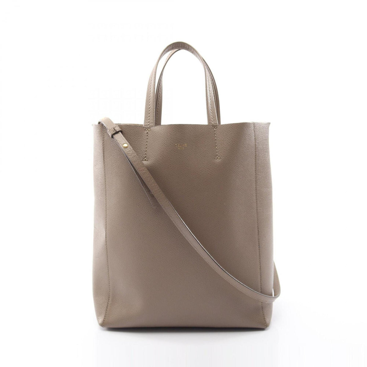 Celine Beige Leather Handbag Tote Bag (Pre-Owned)