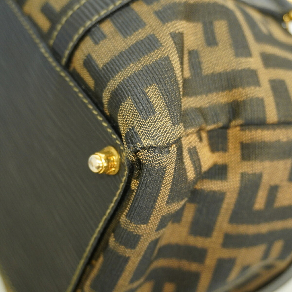 Fendi Brown Canvas Handbag (Pre-Owned)