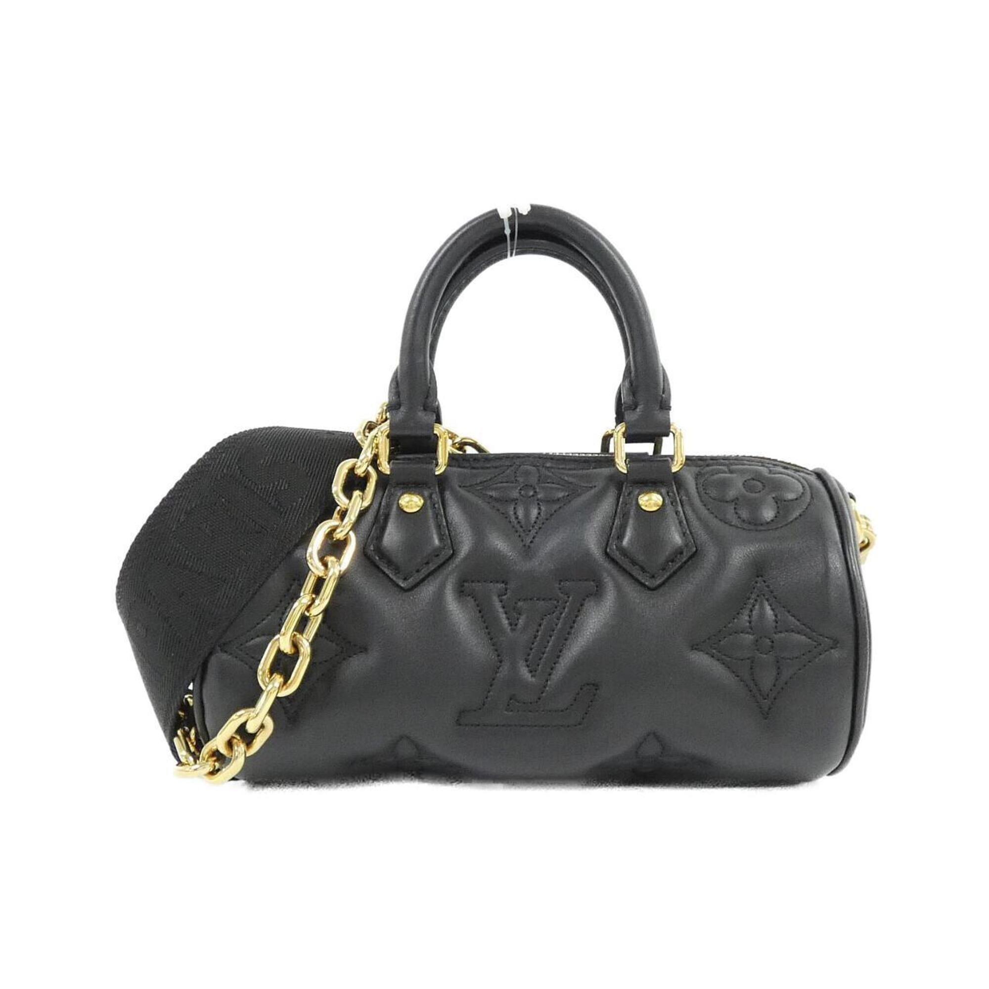 Louis Vuitton Black Leather Shoulder Bag (Pre-Owned)