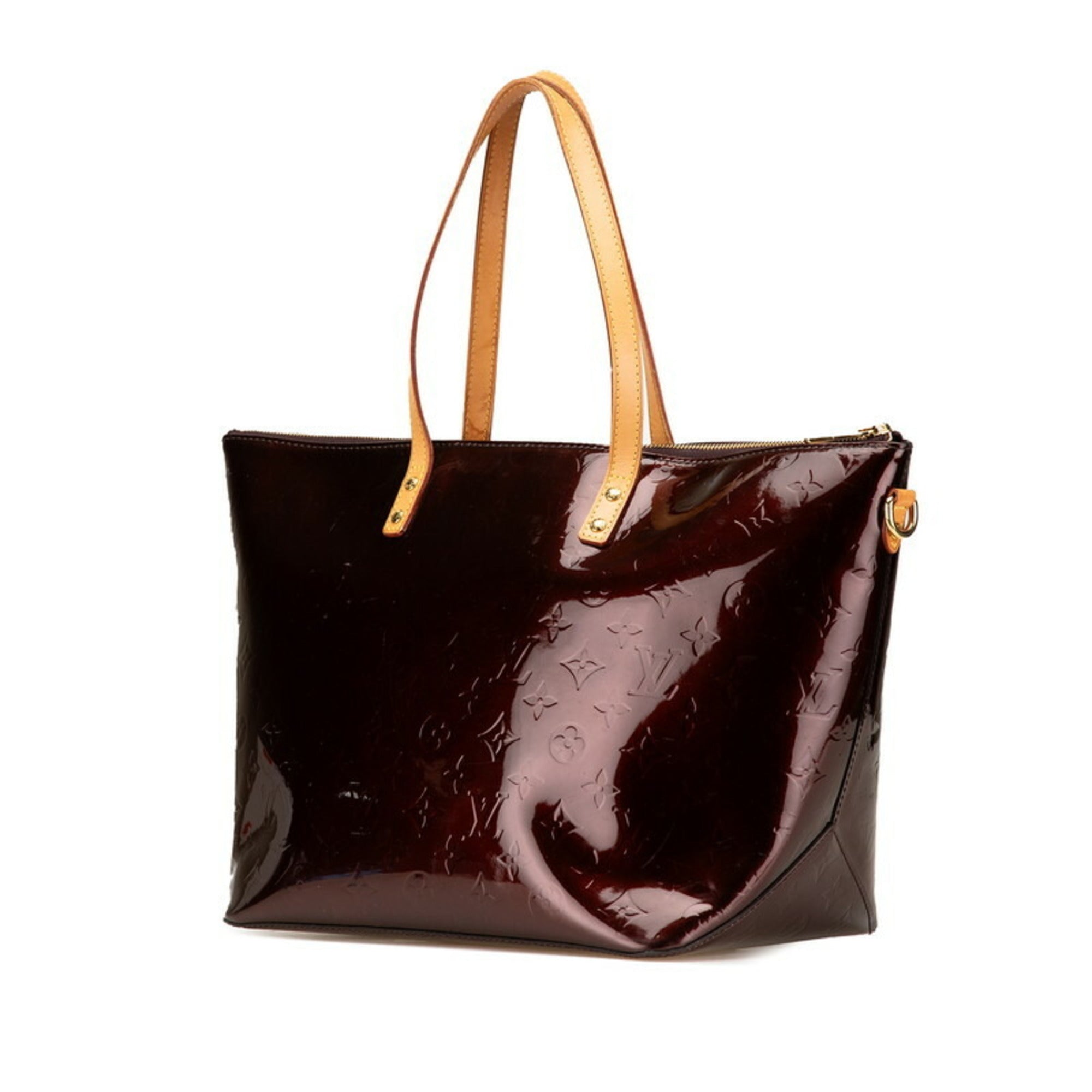 Louis Vuitton Amarante Brown Patent Leather Leather Handbag Shoulder Bag (Pre-Owned)