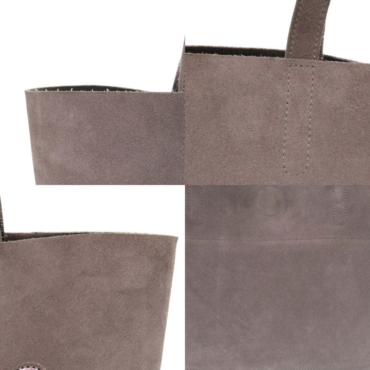 Longchamp Gray Suede Tote Bag (Pre-Owned)