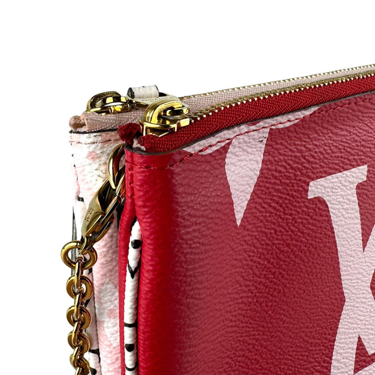 Louis Vuitton Pink Red Color Pochette Shoulder Bag (Pre-Owned)