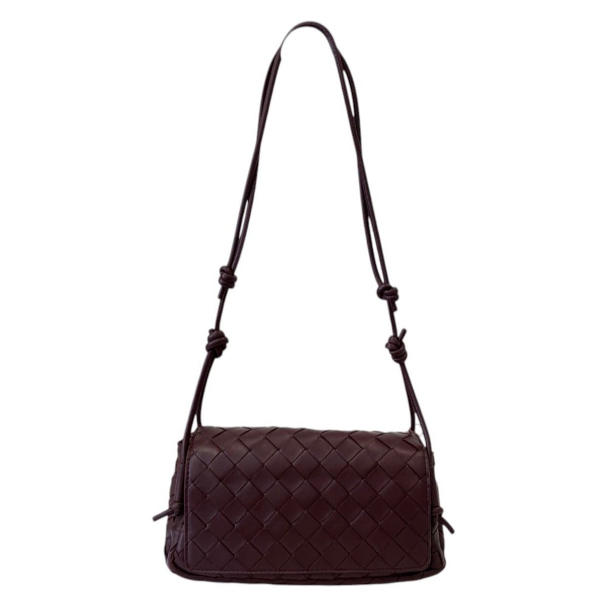 Bottega Veneta Bordeaux Leather Shoulder Bag (Pre-Owned)
