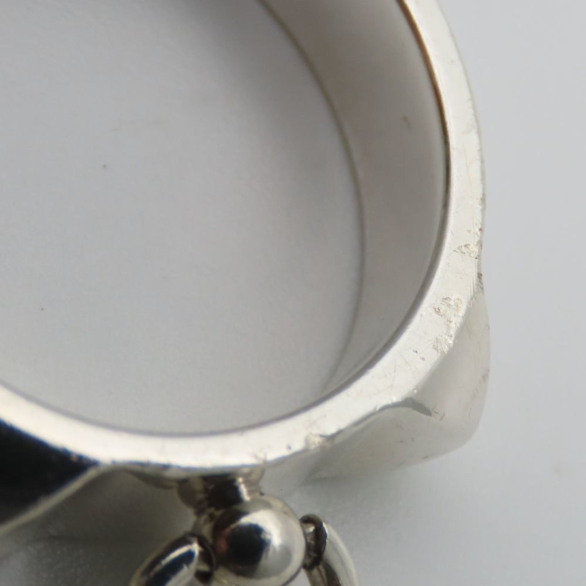 Hermes Silver Silver 925 Band Ring (Pre-Owned)
