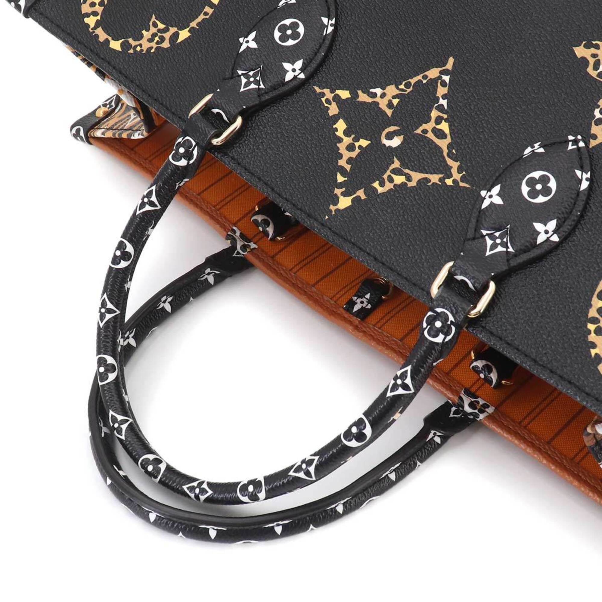 Louis Vuitton Caramel Noir Canvas Handbag Tote Bag (Pre-Owned)