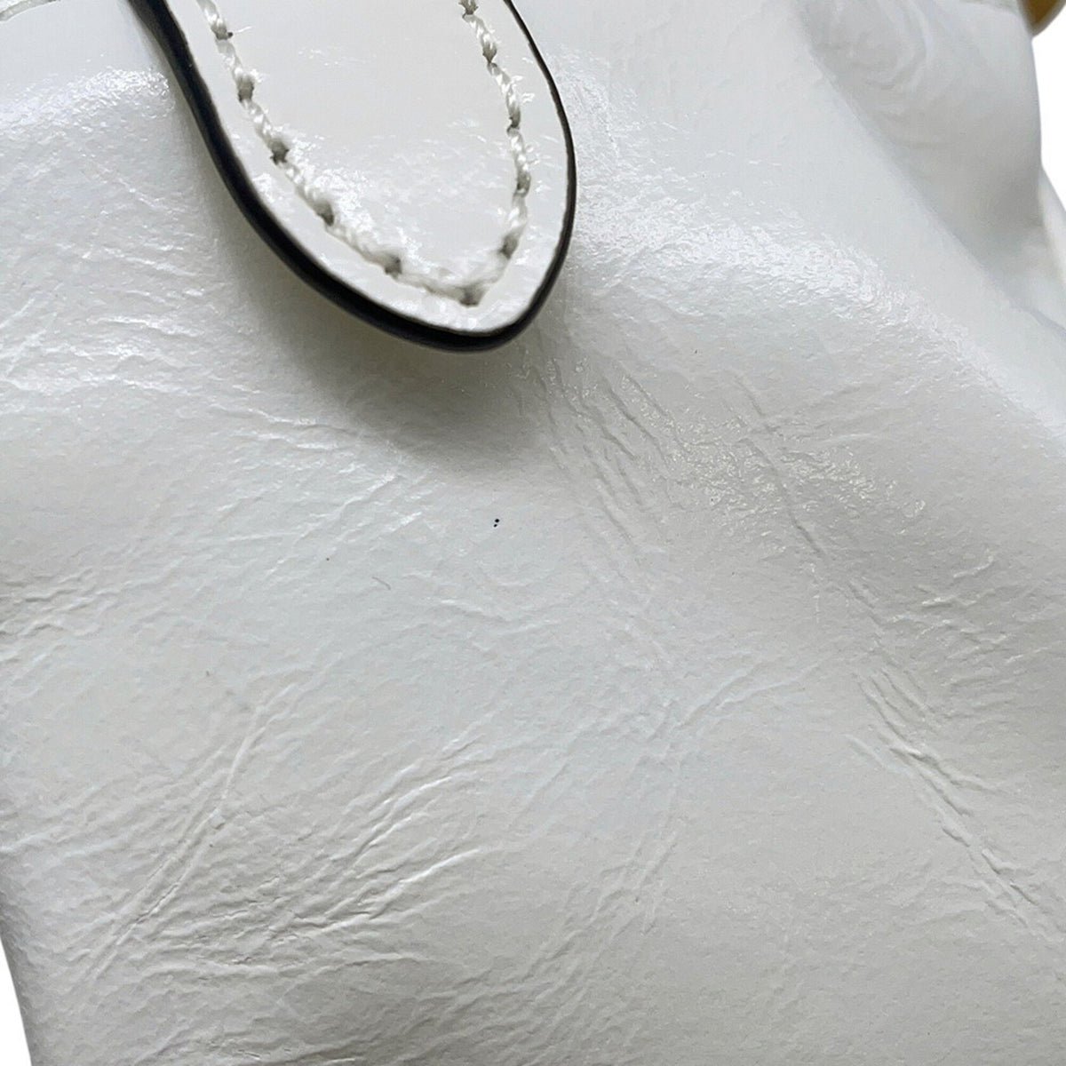 Prada White Leather Handbag Shoulder Bag (Pre-Owned)