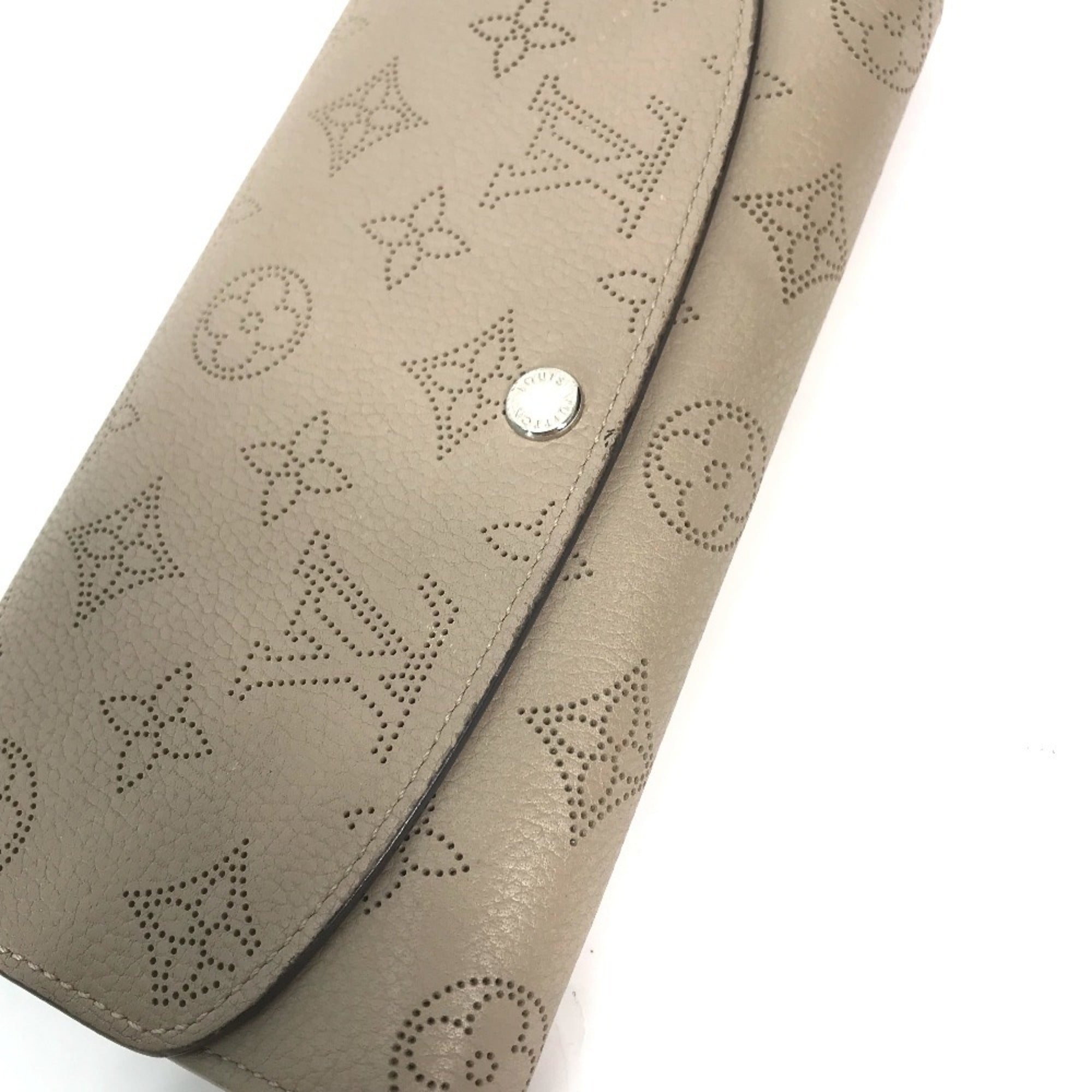 Louis Vuitton Beige Galle Iris Leather Long Wallet (Bi-Fold) (Pre-Owned)