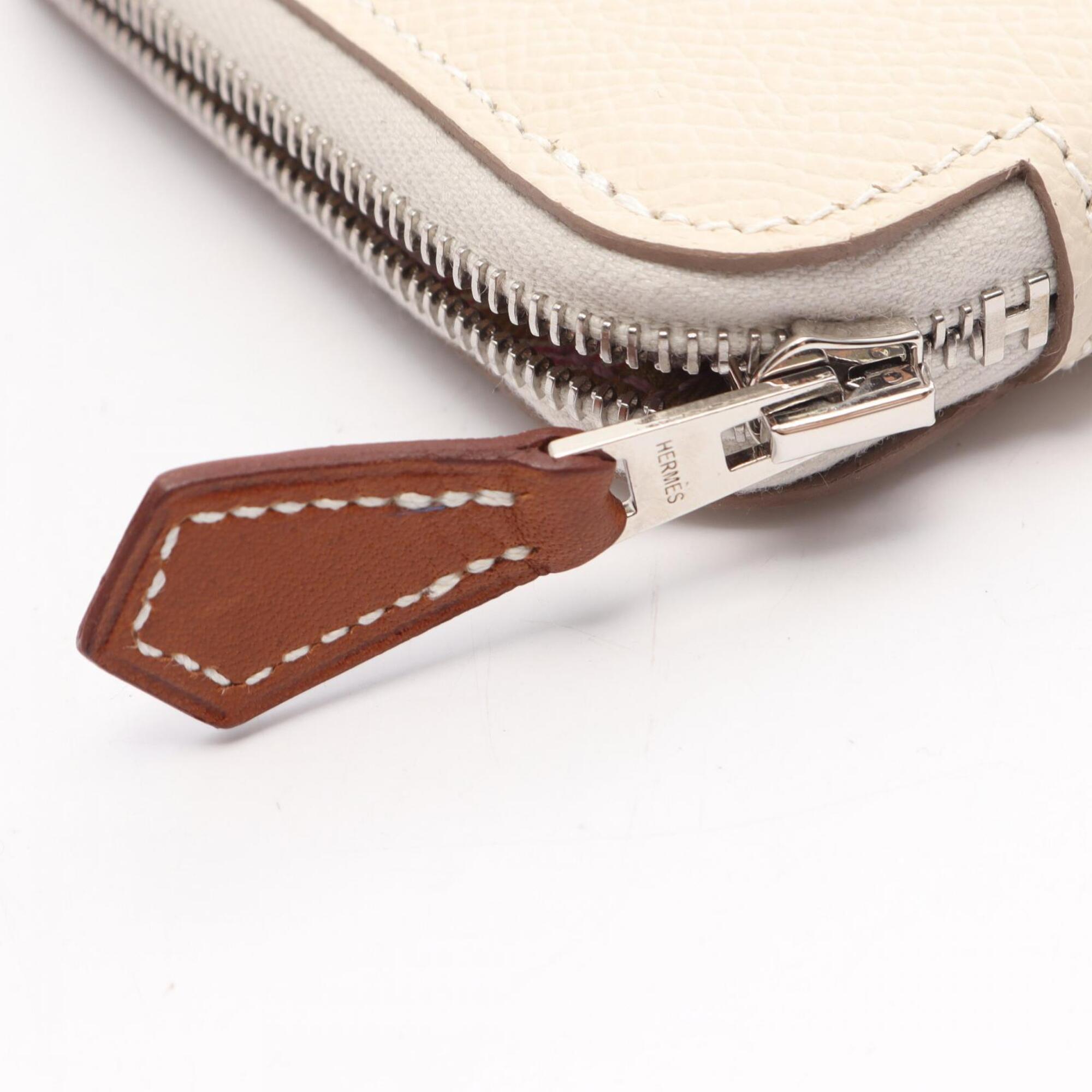 Hermes Ivory Epsom Leather Coin Purse/Coin Case (Pre-Owned)