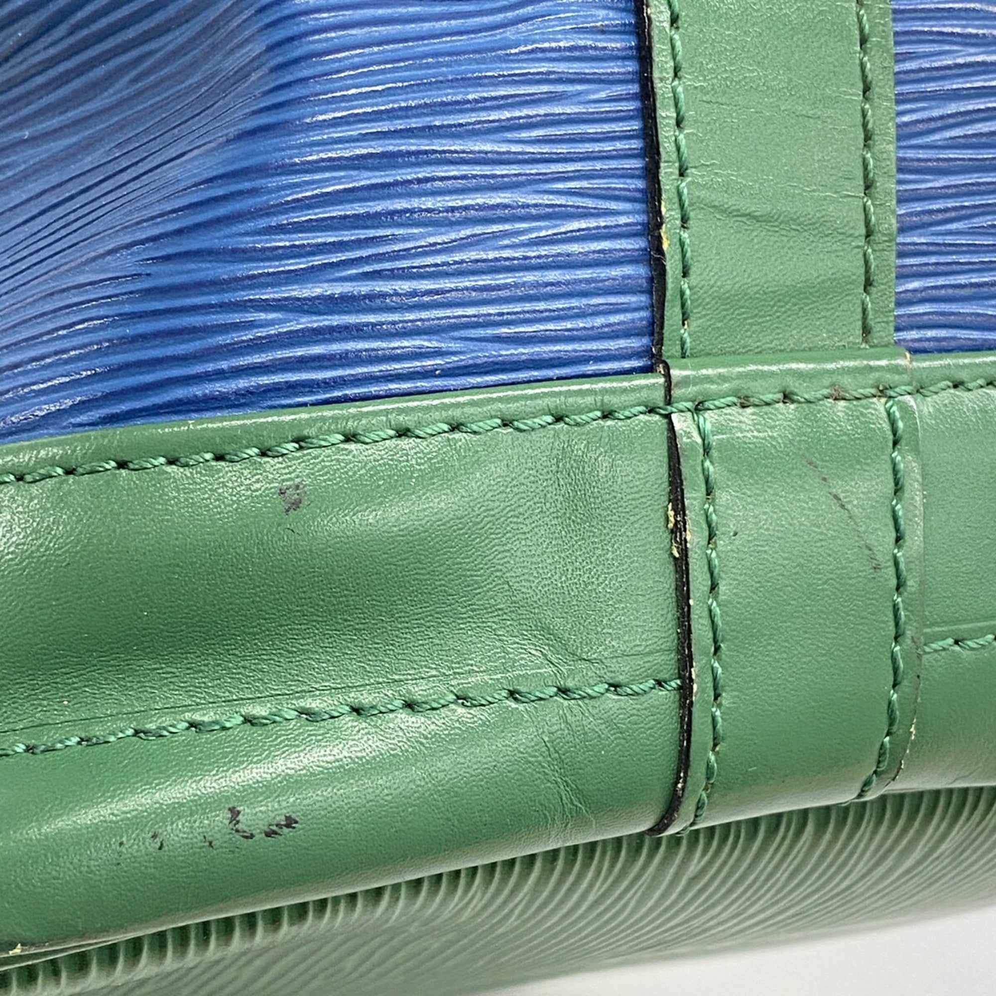 Louis Vuitton Borneo Green Toledo Blue Shoulder Bag (Pre-Owned)