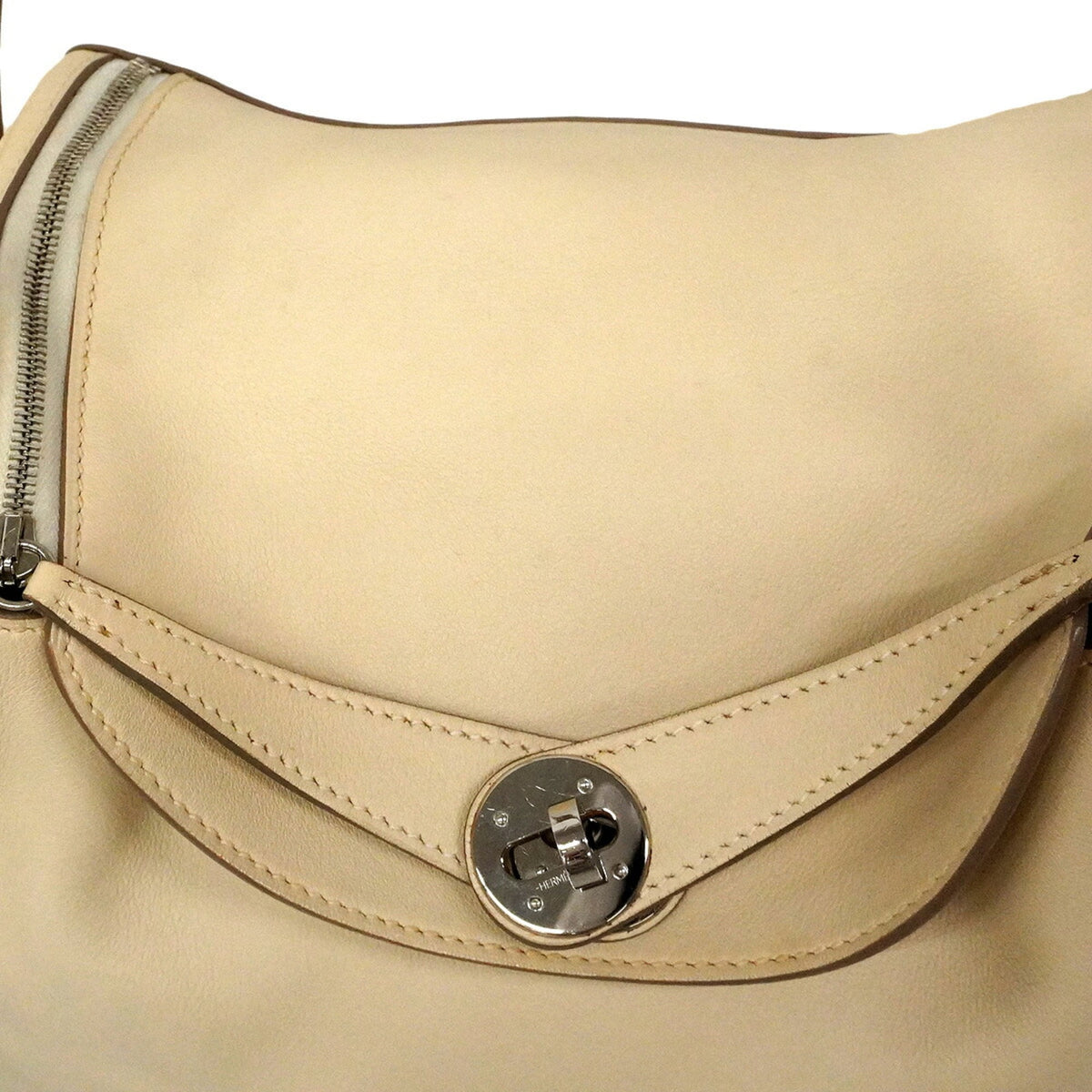 Hermes White Swift Leather Handbag (Pre-Owned)
