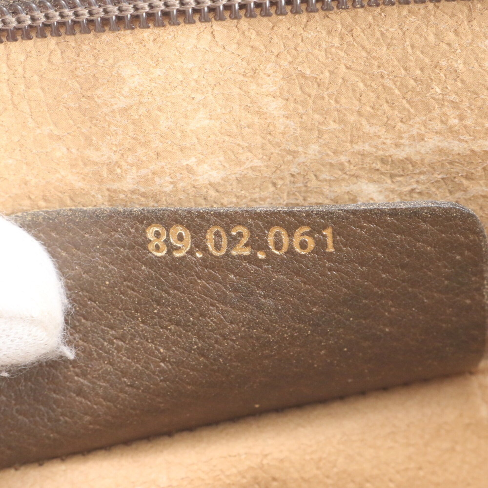 Gucci Brown Leather Coated Canvas Clutch Bag Pouch (Pre-Owned)