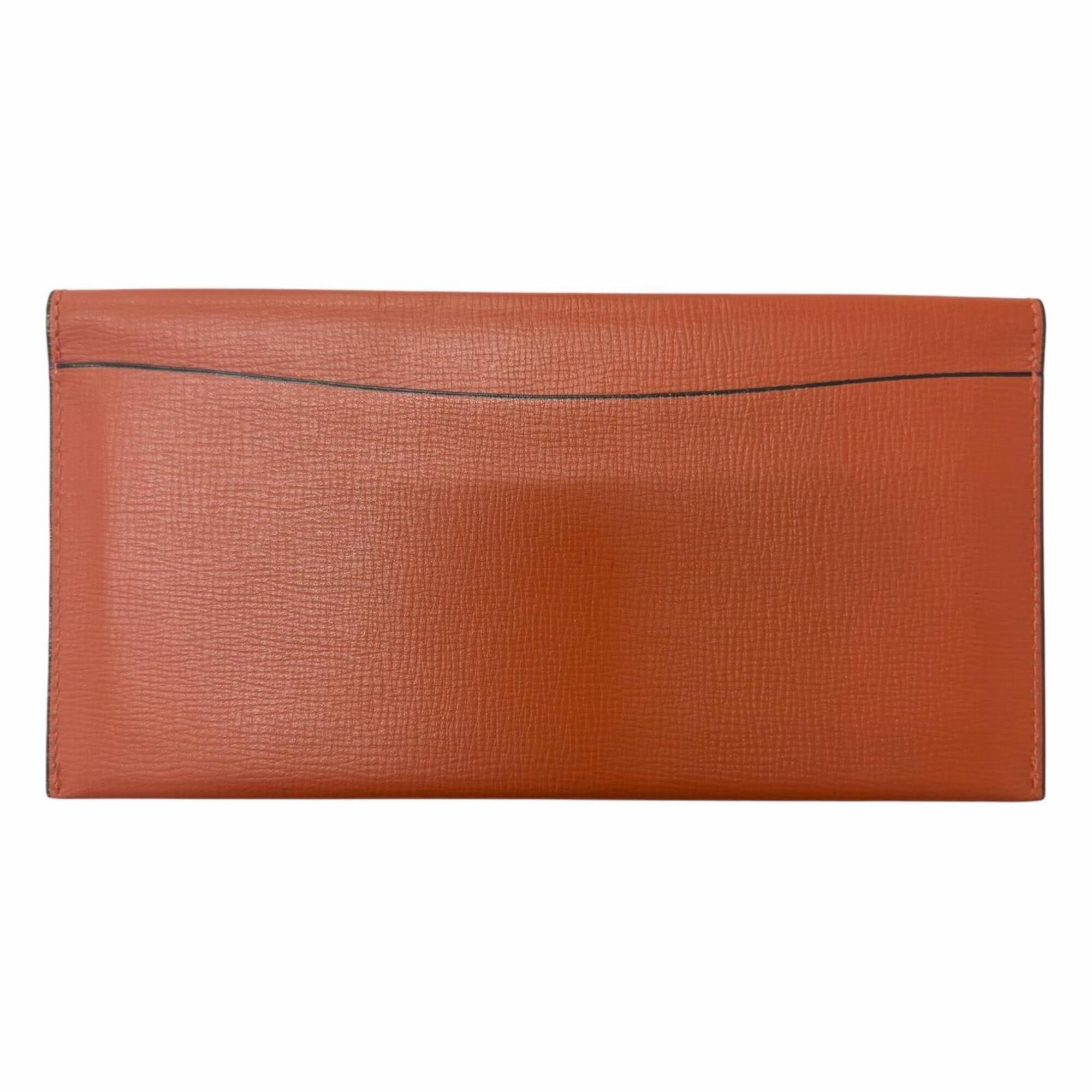 Valextra Brown Leather Long Bill Wallet (Bi-Fold) (Pre-Owned)