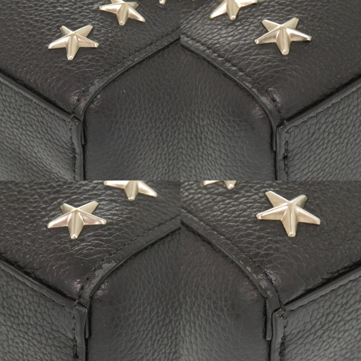 Jimmy Choo Black Leather Shoulder Bag Tote Bag (Pre-Owned)