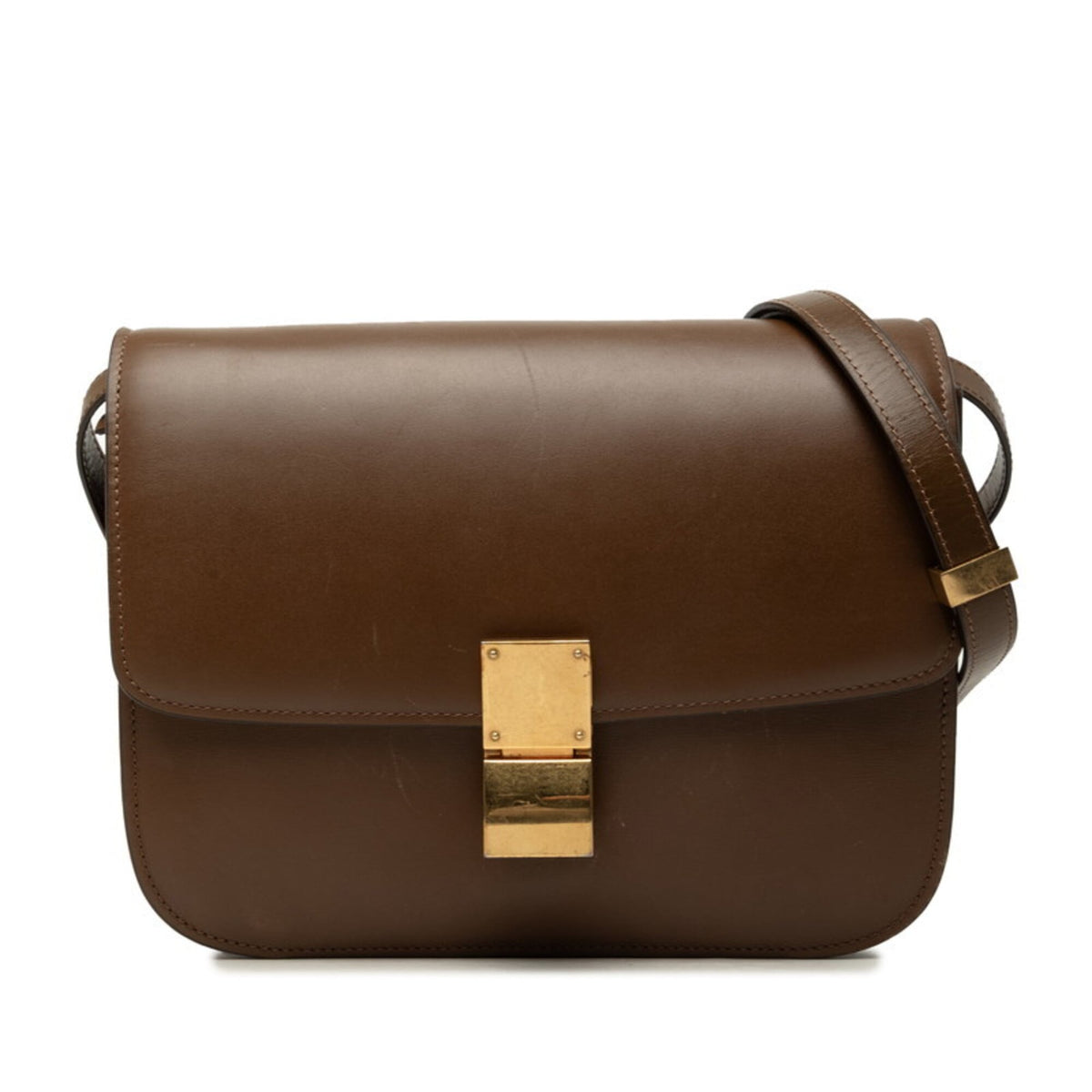Celine Brown Leather Shoulder Bag (Pre-Owned)