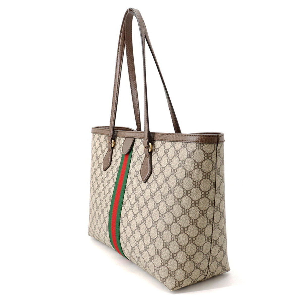 Balenciaga Beige Brown Pvc Leather Tote Bag (Pre-Owned)