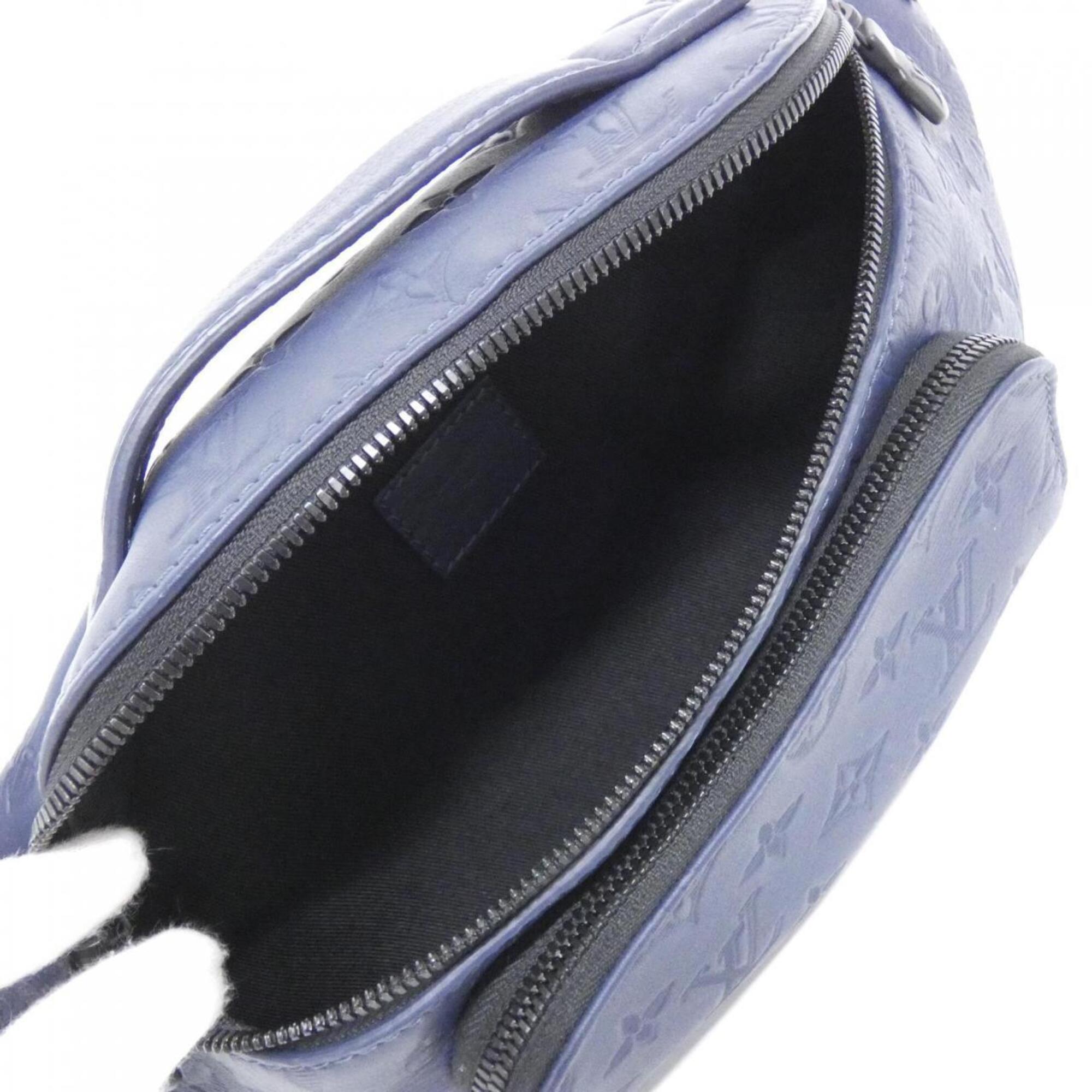 Louis Vuitton Blue Navy Leather Shoulder Bag (Pre-Owned)