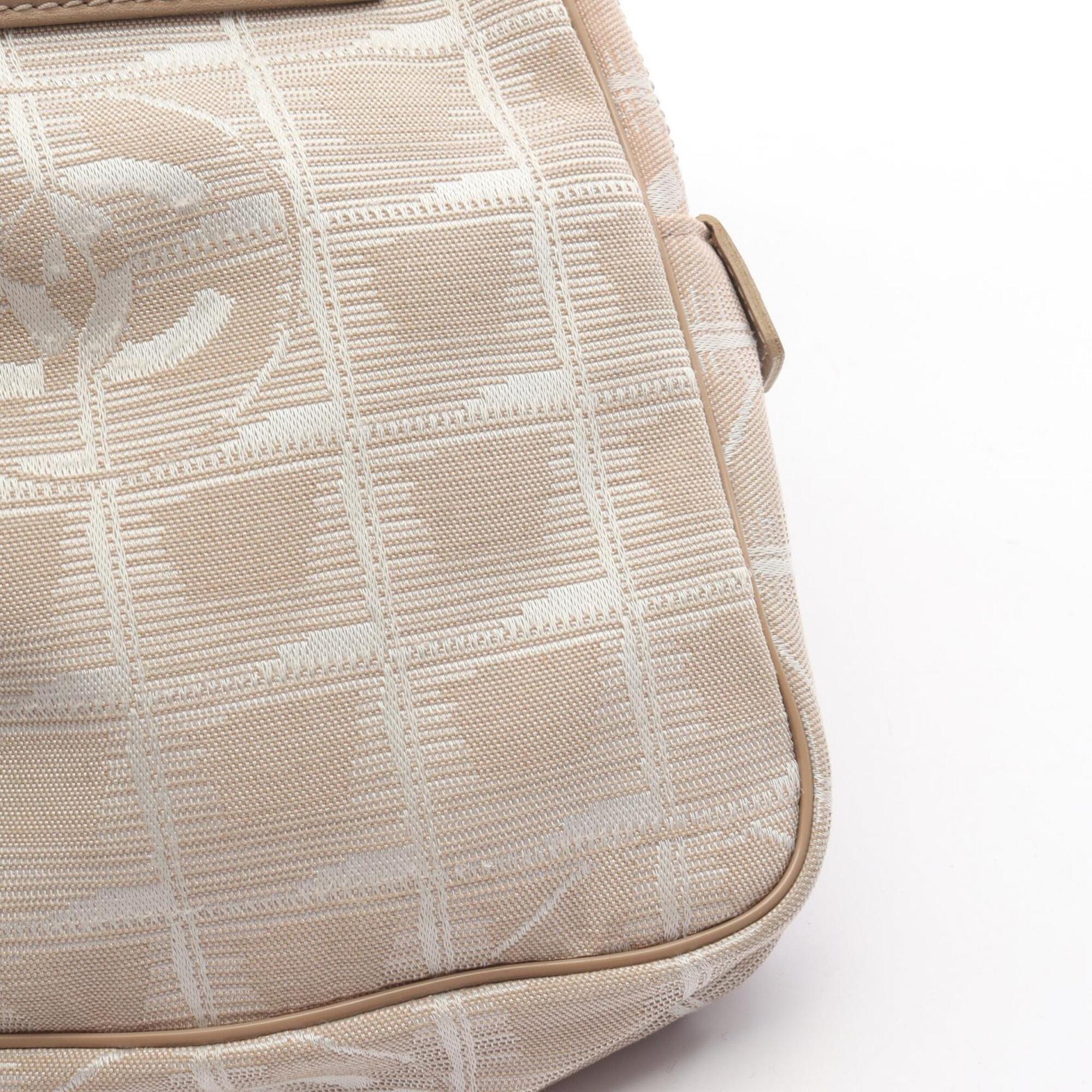 Chanel Beige New Travel Line Leather Shoulder Bag (Pre-Owned)