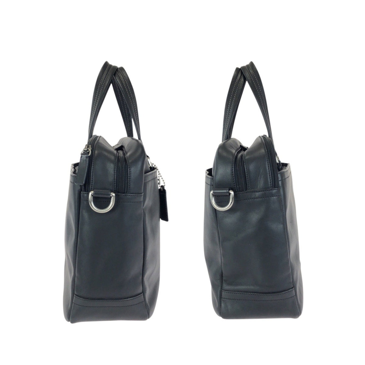 Coach Black Leather Briefcase Shoulder Bag (Pre-Owned)