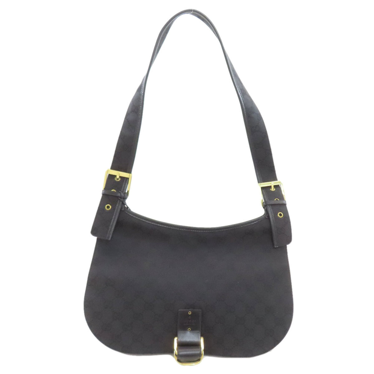 Gucci Black Canvas Shoulder Bag (Pre-Owned)