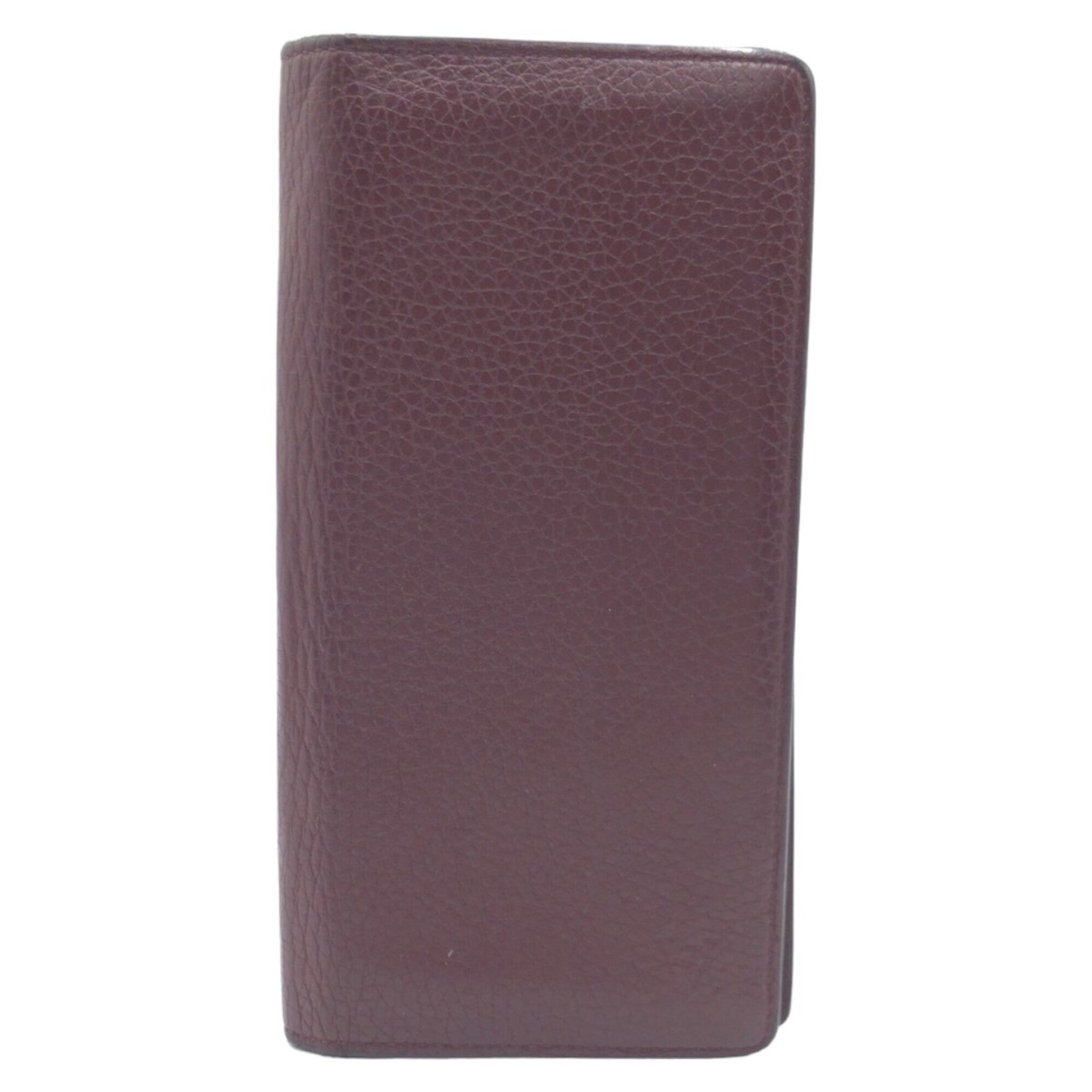 Louis Vuitton Brown Leather Long Wallet (Bi-Fold) (Pre-Owned)