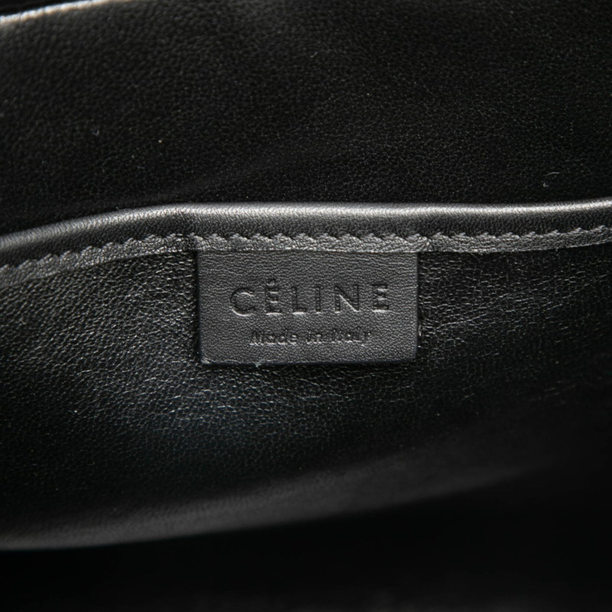 Celine Black Gray Red Color Leather Suede Handbag (Pre-Owned)