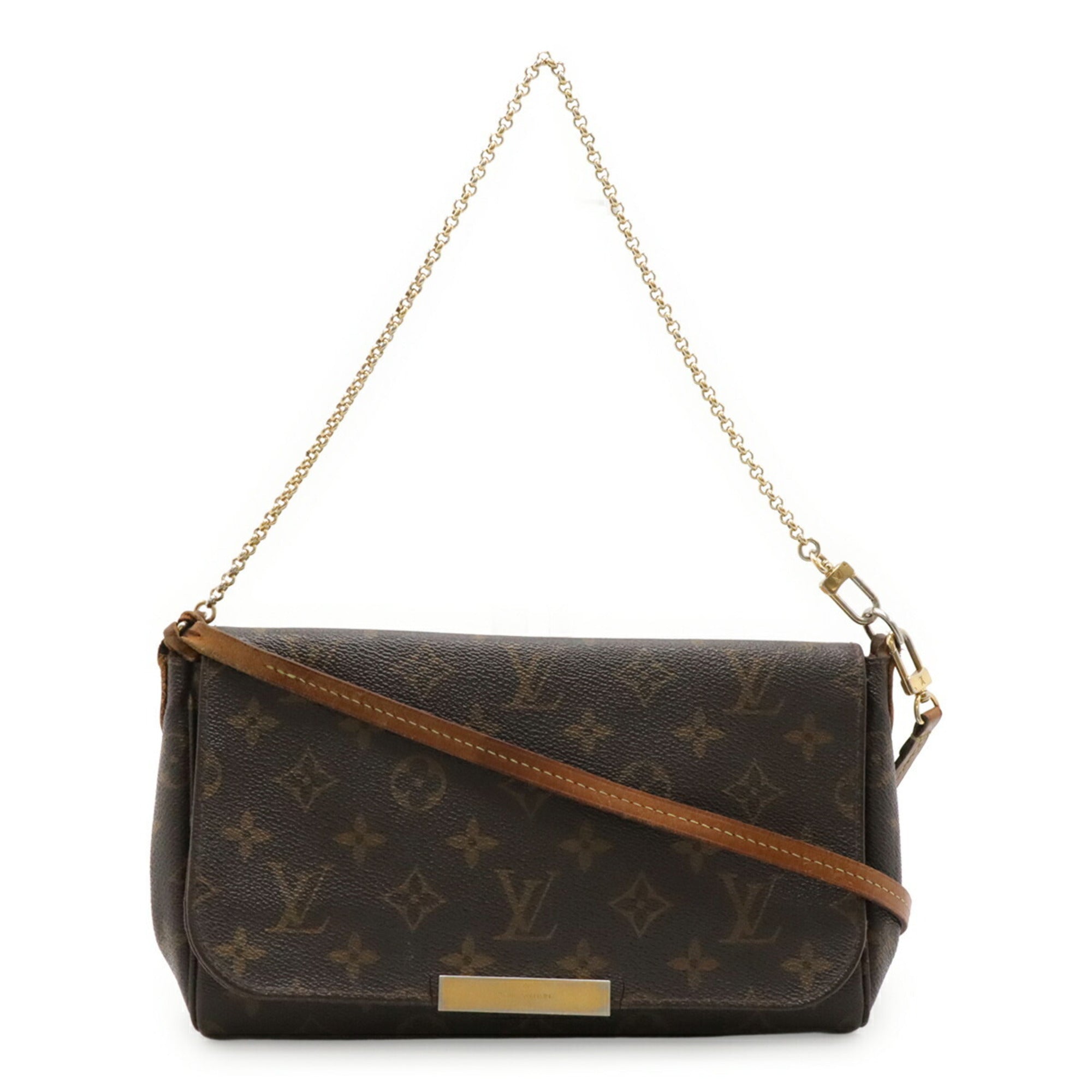 Louis Vuitton Brown Monogram Canvas Clutch Bag Shoulder Bag (Pre-Owned)