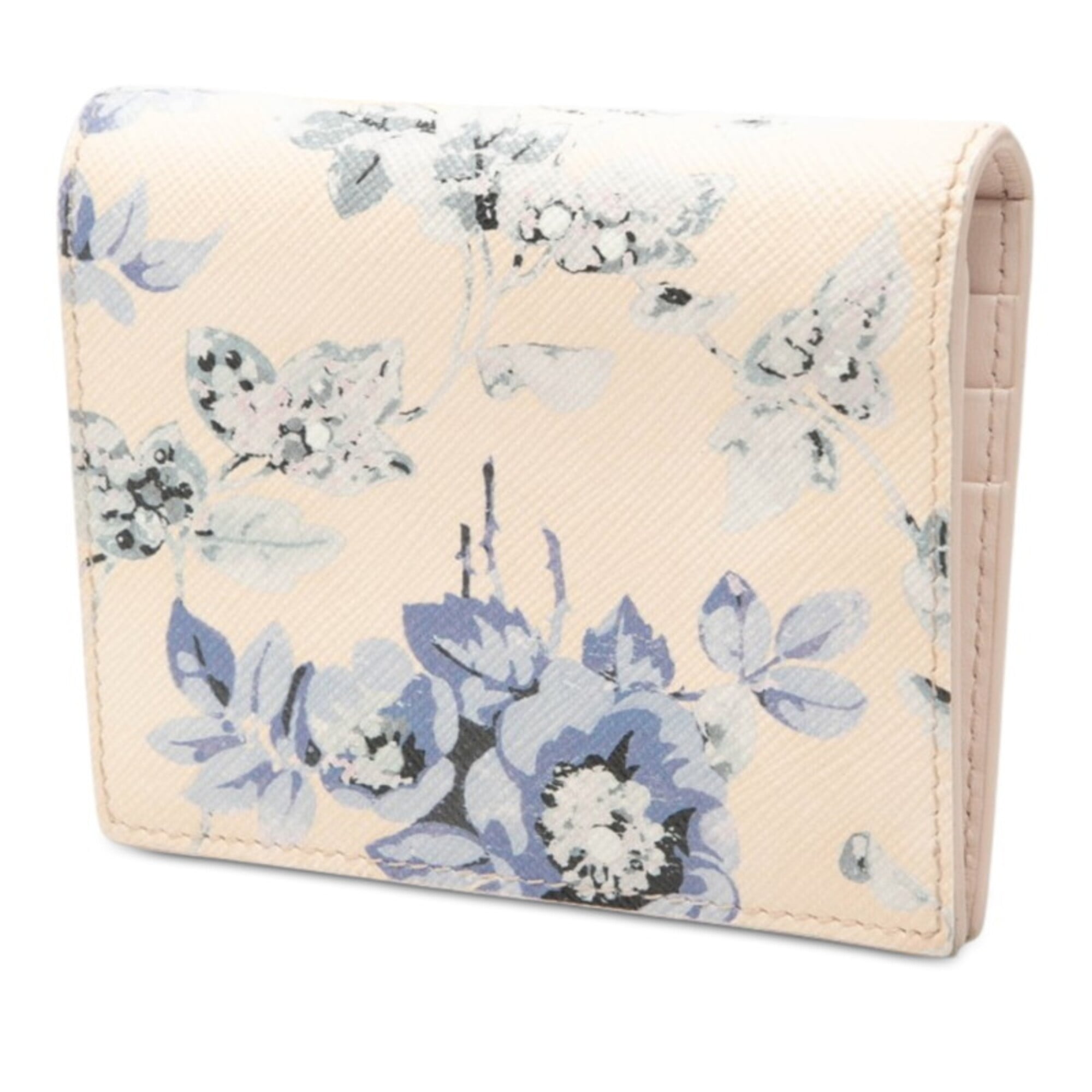 Prada Blue Pink Leather Wallet (Bi-Fold) (Pre-Owned)