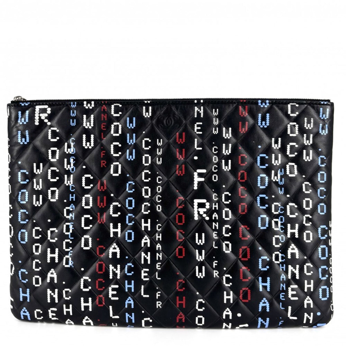 Chanel Black Multi-Color Leather Clutch Bag (Pre-Owned)