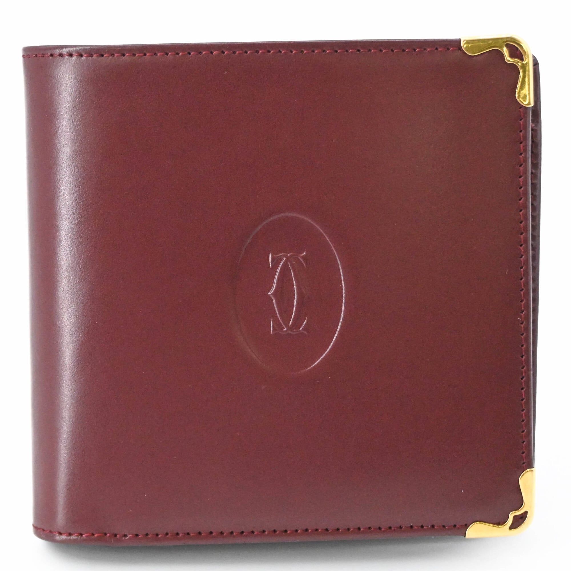 Cartier Must Bordeaux Leather Wallet (Bi-Fold) (Pre-Owned)