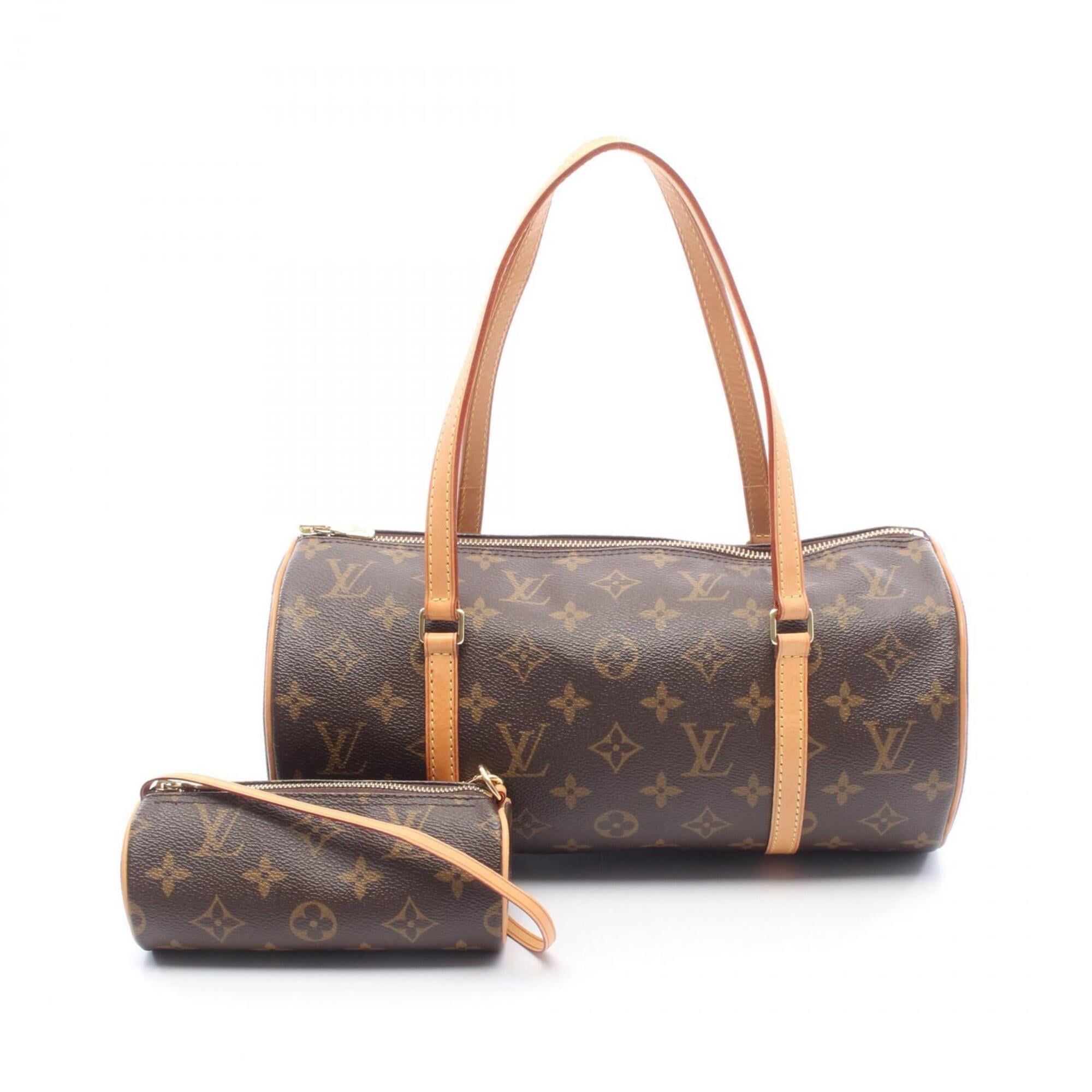 Louis Vuitton Brown Coated Canvas Pvc Monogram Leather Handbag (Pre-Owned)