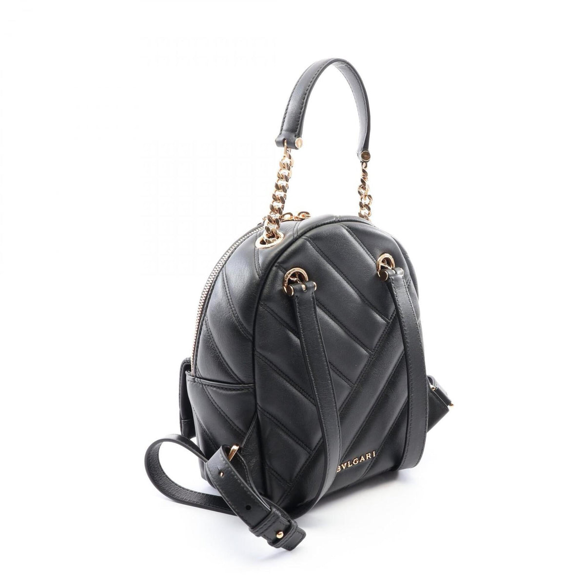 Bvlgari Black Leather Backpack (Pre-Owned)
