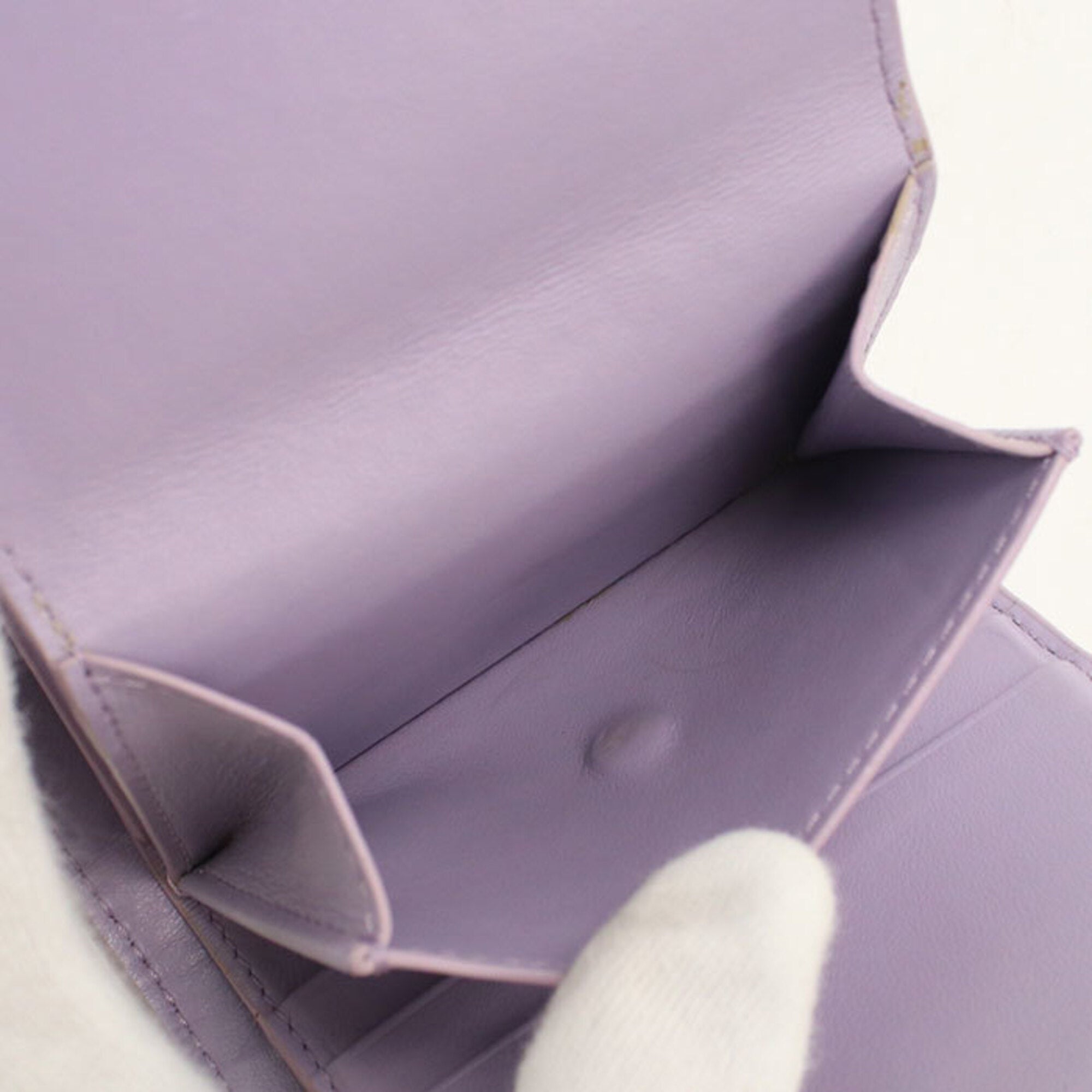 Celine Purple Leather Wallet (Bi-Fold) (Pre-Owned)