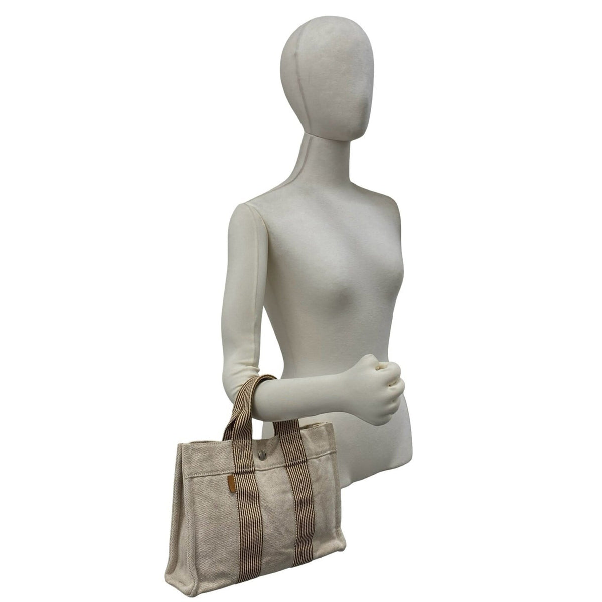 Hermes Beige Toile H Handbag Tote Bag (Pre-Owned)