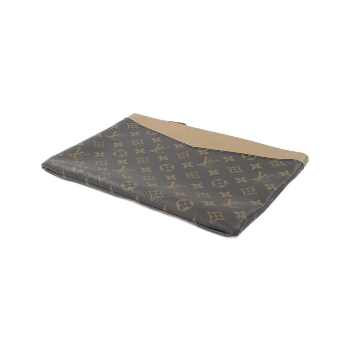 Louis Vuitton Brown Coated Canvas Handbag Pouch (Pre-Owned)