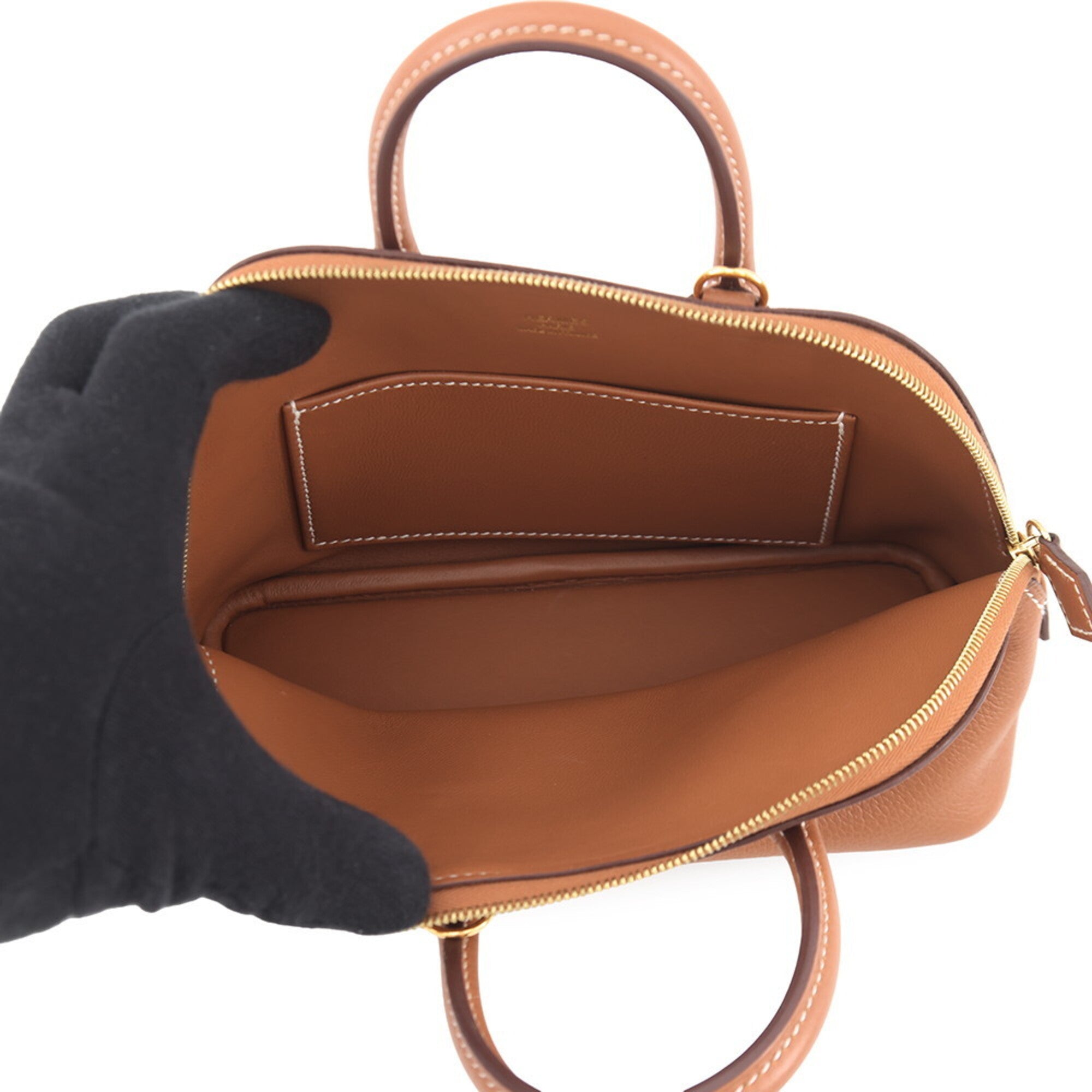 Hermes Bolide Gold Handbag (Pre-Owned)