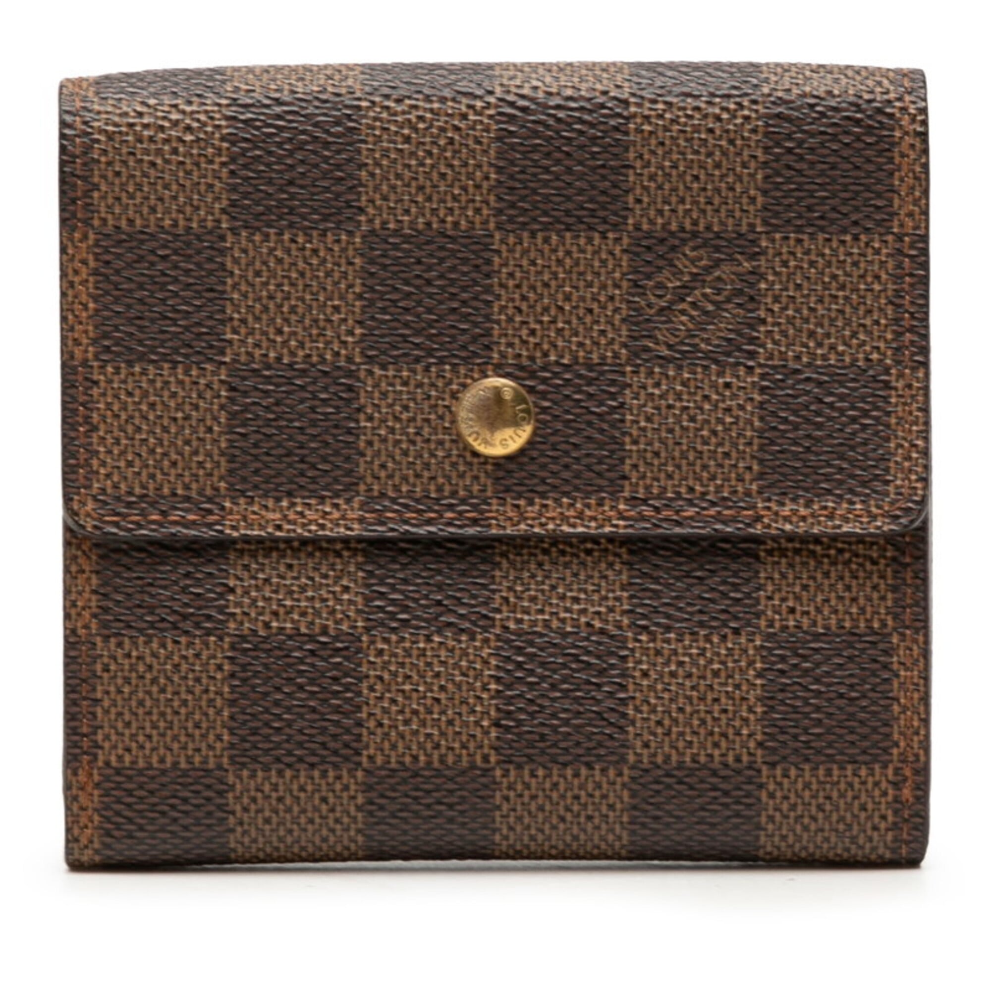 Louis Vuitton Brown Damier Canvas Pvc Leather Wallet (Bi-Fold) (Pre-Owned)