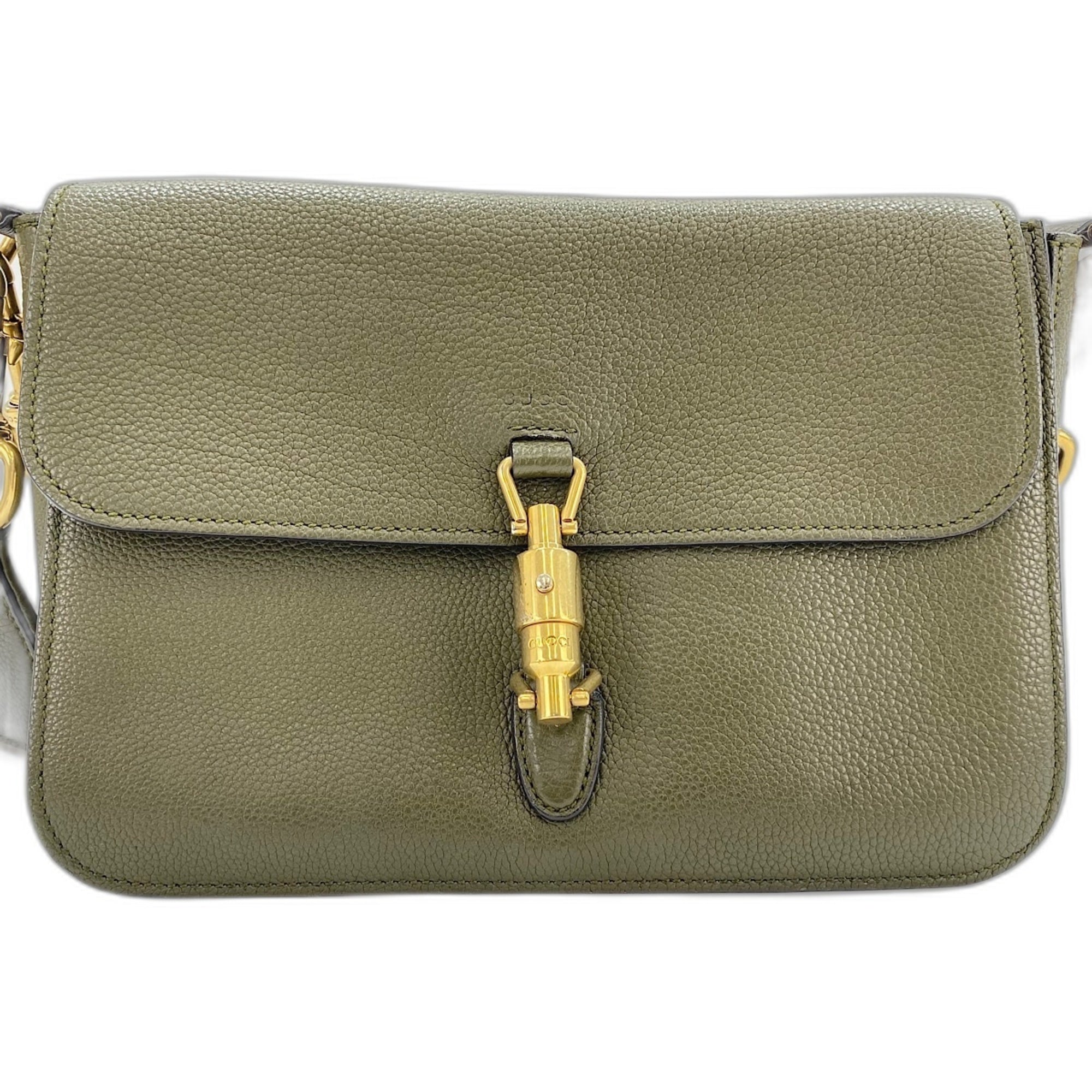 Gucci Green Leather Shoulder Bag (Pre-Owned)